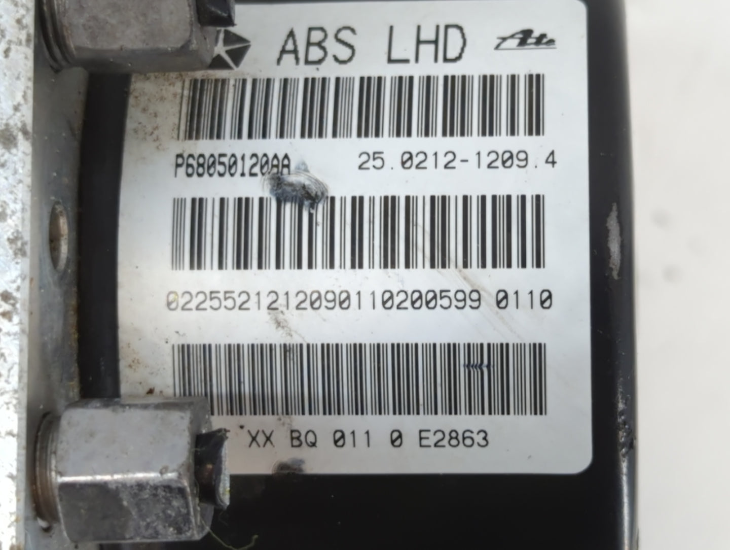 2010 Dodge Avenger ABS Pump Control Module Replacement P/N:P68050120AA Fits OEM Used Auto Parts - Oemusedautoparts1.com