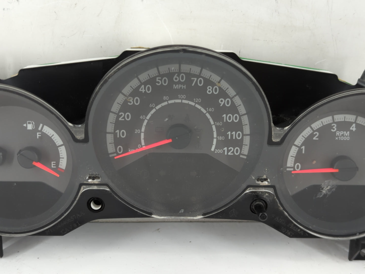 2010 Dodge Caliber Instrument Cluster Speedometer Gauges P/N:1JW591X9AB Fits OEM Used Auto Parts - Oemusedautoparts1.com