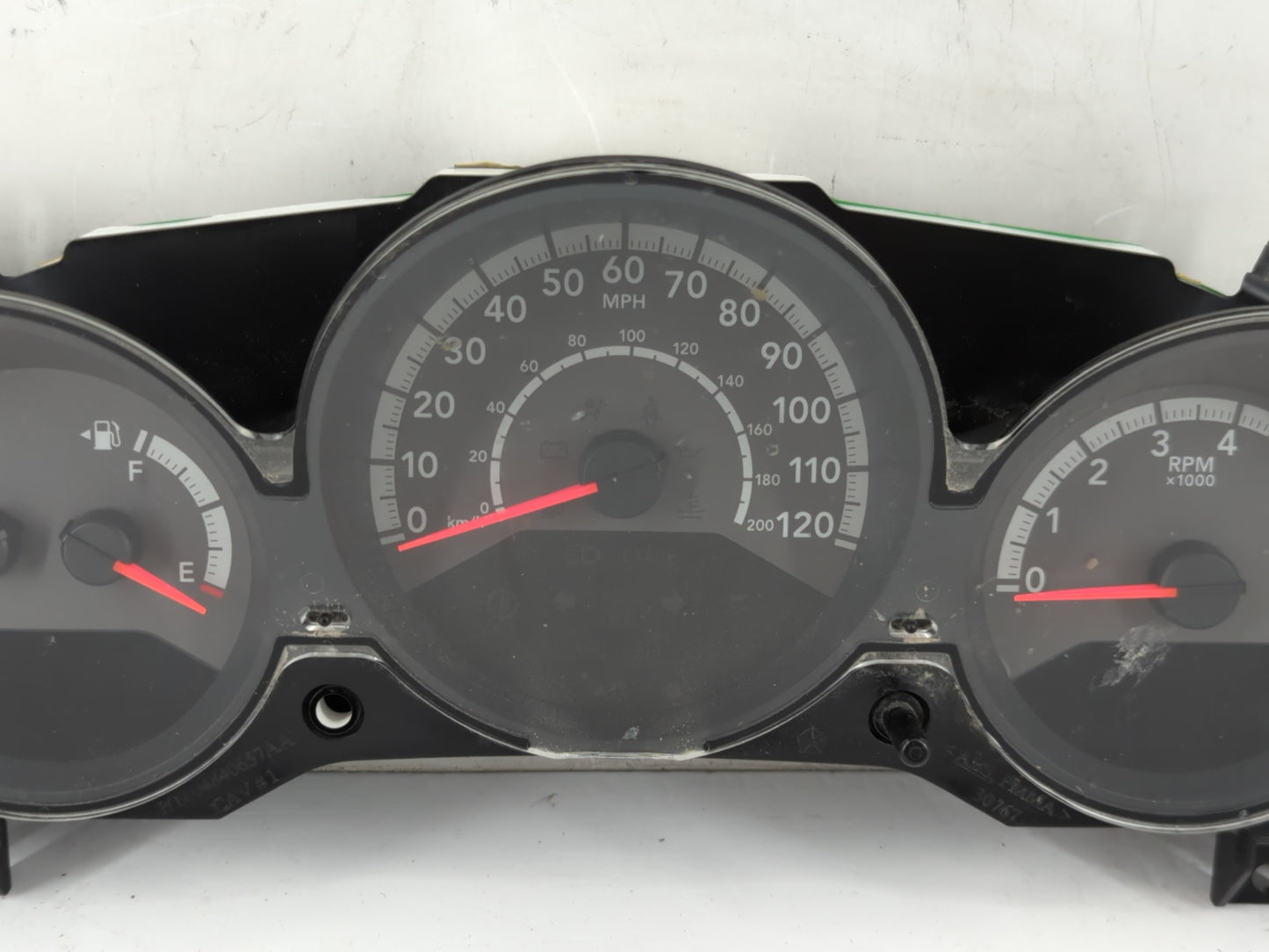 2010 Dodge Caliber Instrument Cluster Speedometer Gauges P/N:1JW591X9AB Fits OEM Used Auto Parts - Oemusedautoparts1.com
