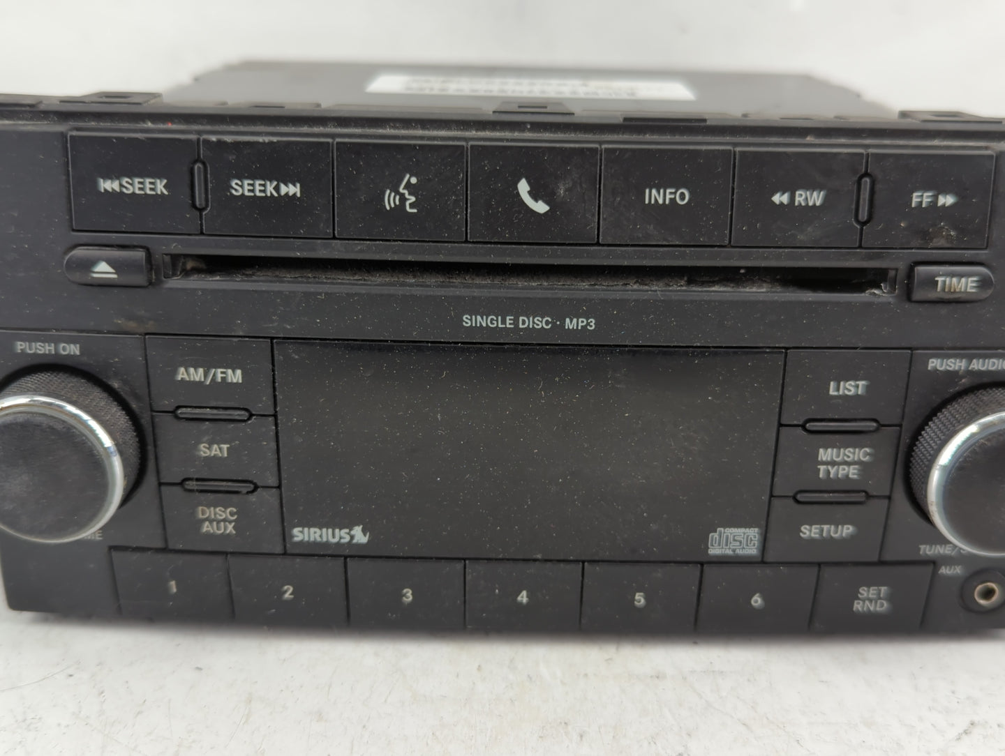 2010 Dodge Caliber Radio AM FM Cd Player Receiver Replacement P/N:P05091115AC Fits OEM Used Auto Parts - Oemusedautoparts1.c