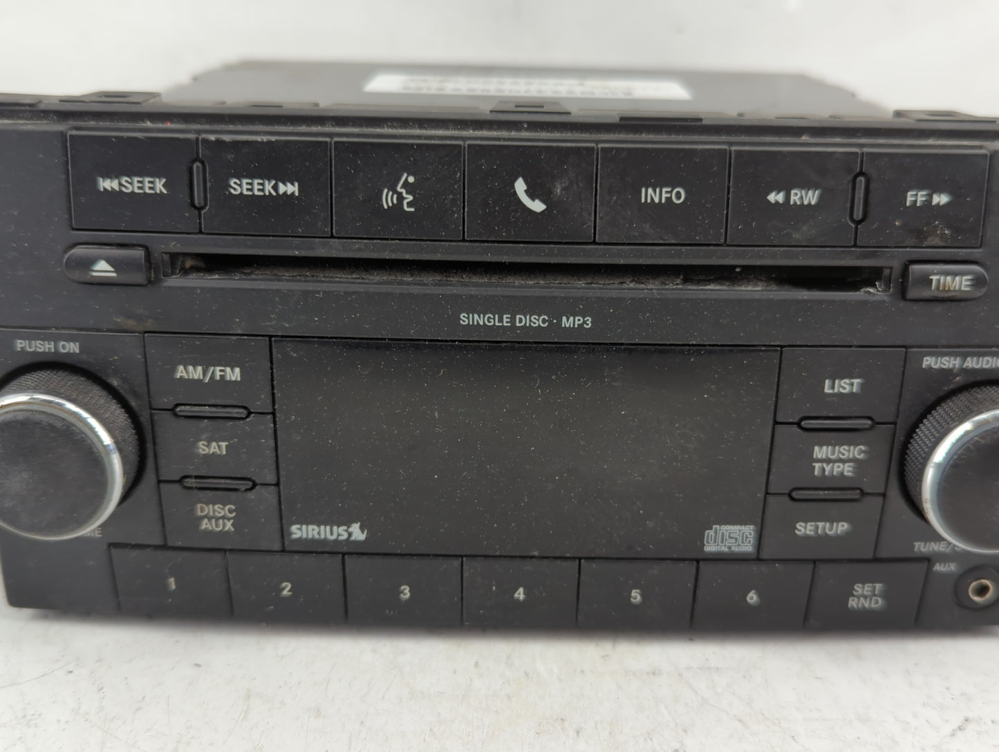 2010 Dodge Caliber Radio AM FM Cd Player Receiver Replacement P/N:P05091115AC Fits OEM Used Auto Parts - Oemusedautoparts1.c