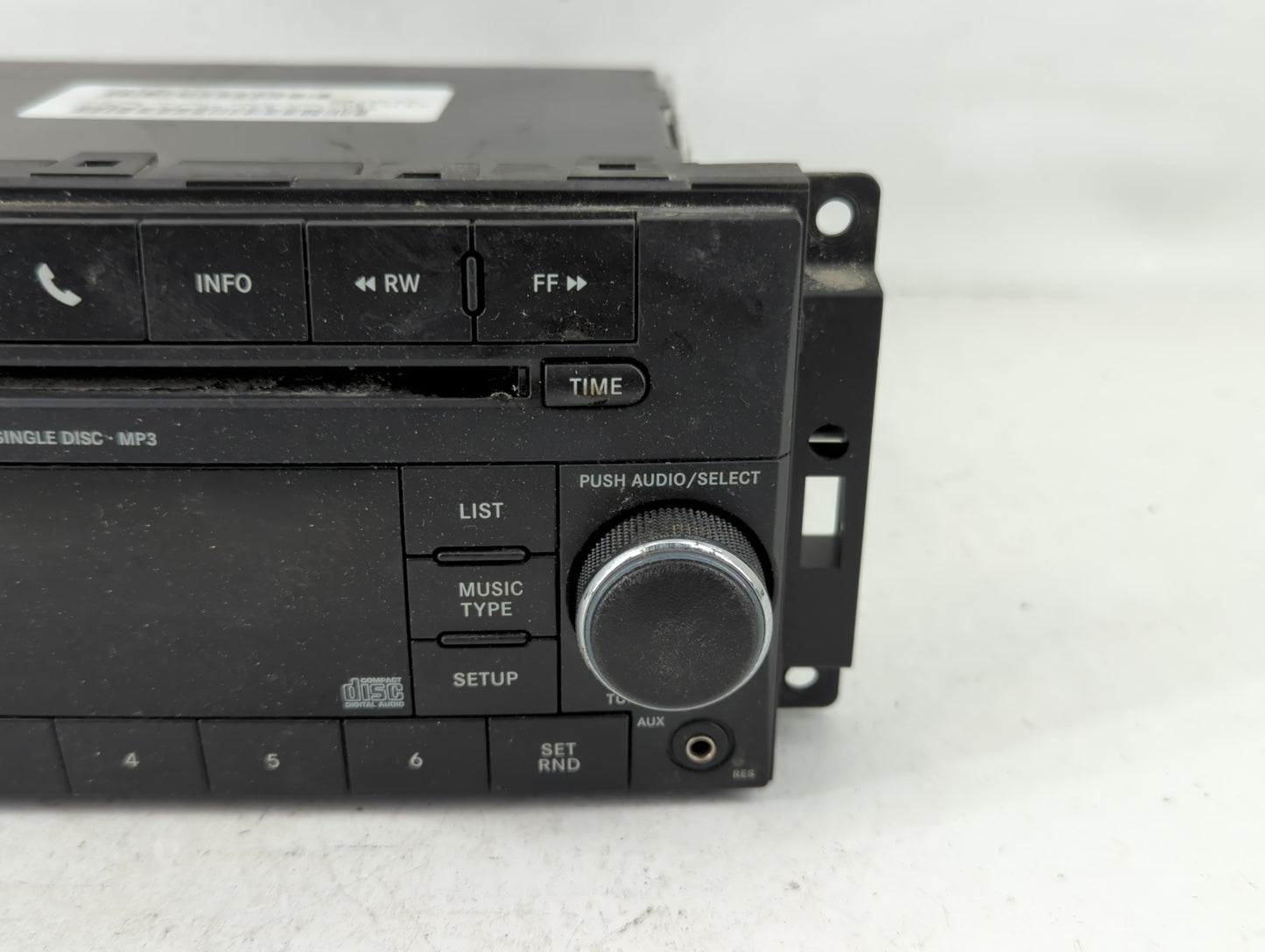 2010 Dodge Caliber Radio AM FM Cd Player Receiver Replacement P/N:P05091115AC Fits OEM Used Auto Parts - Oemusedautoparts1.c