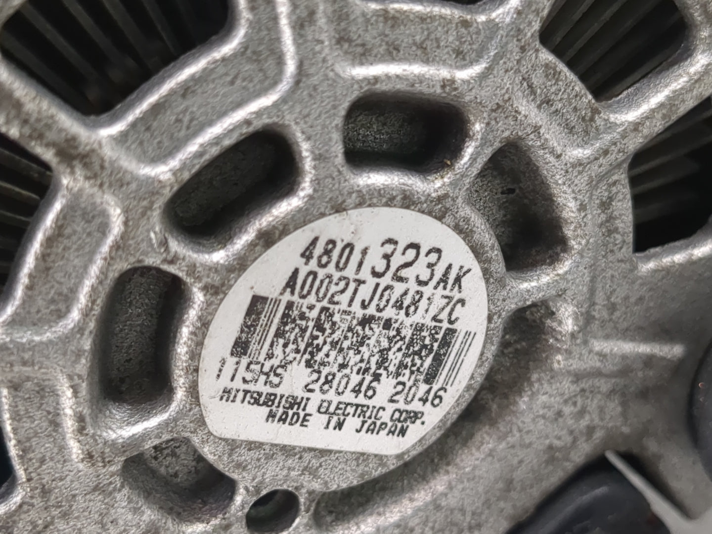 2007-2012 Dodge Caliber Alternator Replacement Generator Charging Assembly Engine OEM P/N:A002TJ0481ZC 4801323AK Fits OEM Us