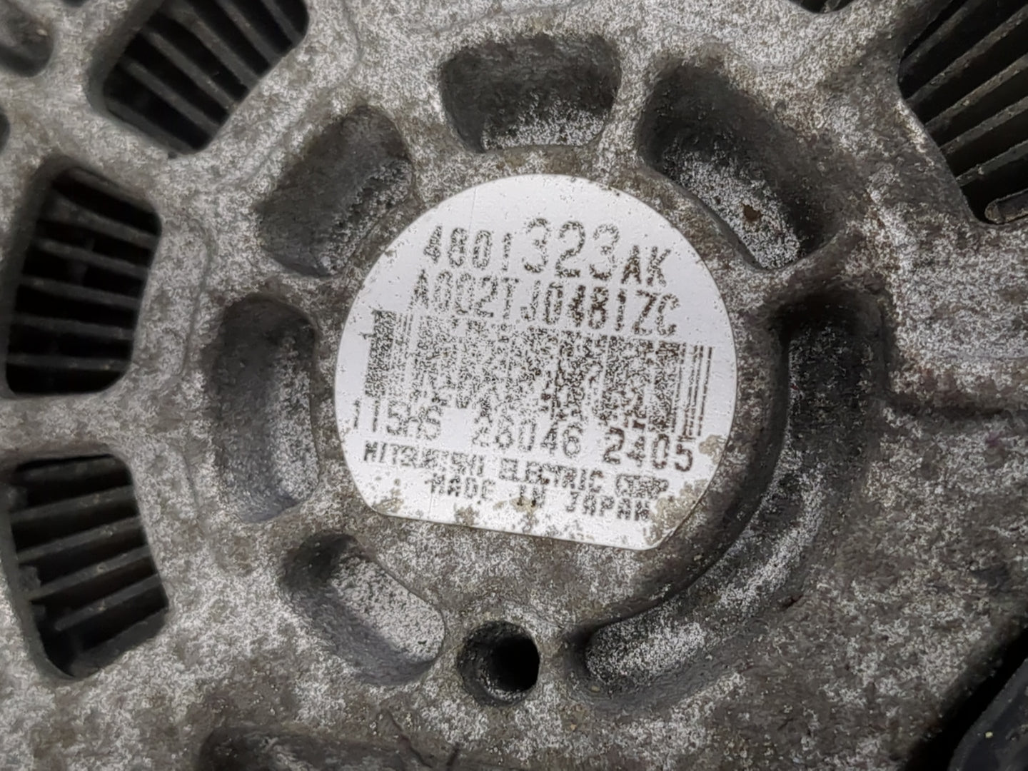 2007-2012 Dodge Caliber Alternator Replacement Generator Charging Assembly Engine OEM P/N:A002TJ0481ZC 4801323AK Fits OEM Us