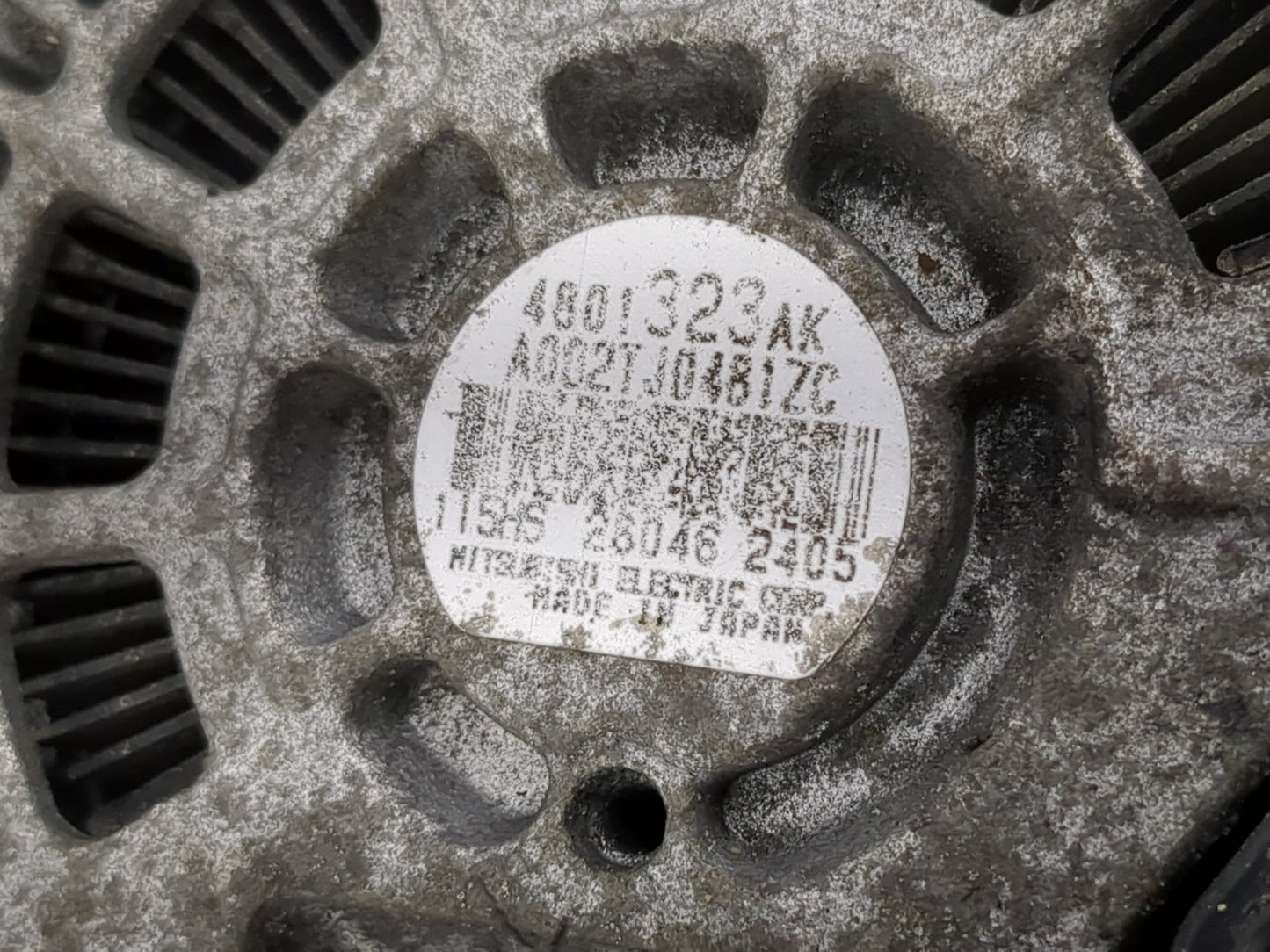 2007-2012 Dodge Caliber Alternator Replacement Generator Charging Assembly Engine OEM P/N:A002TJ0481ZC 4801323AK Fits OEM Us