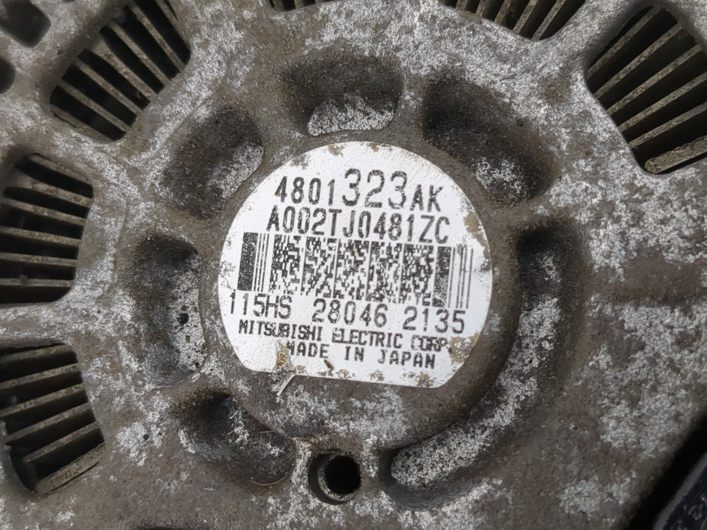 2007-2012 Dodge Caliber Alternator Replacement Generator Charging Assembly Engine OEM P/N:A002TJ0481ZC 4801323AK Fits OEM Us