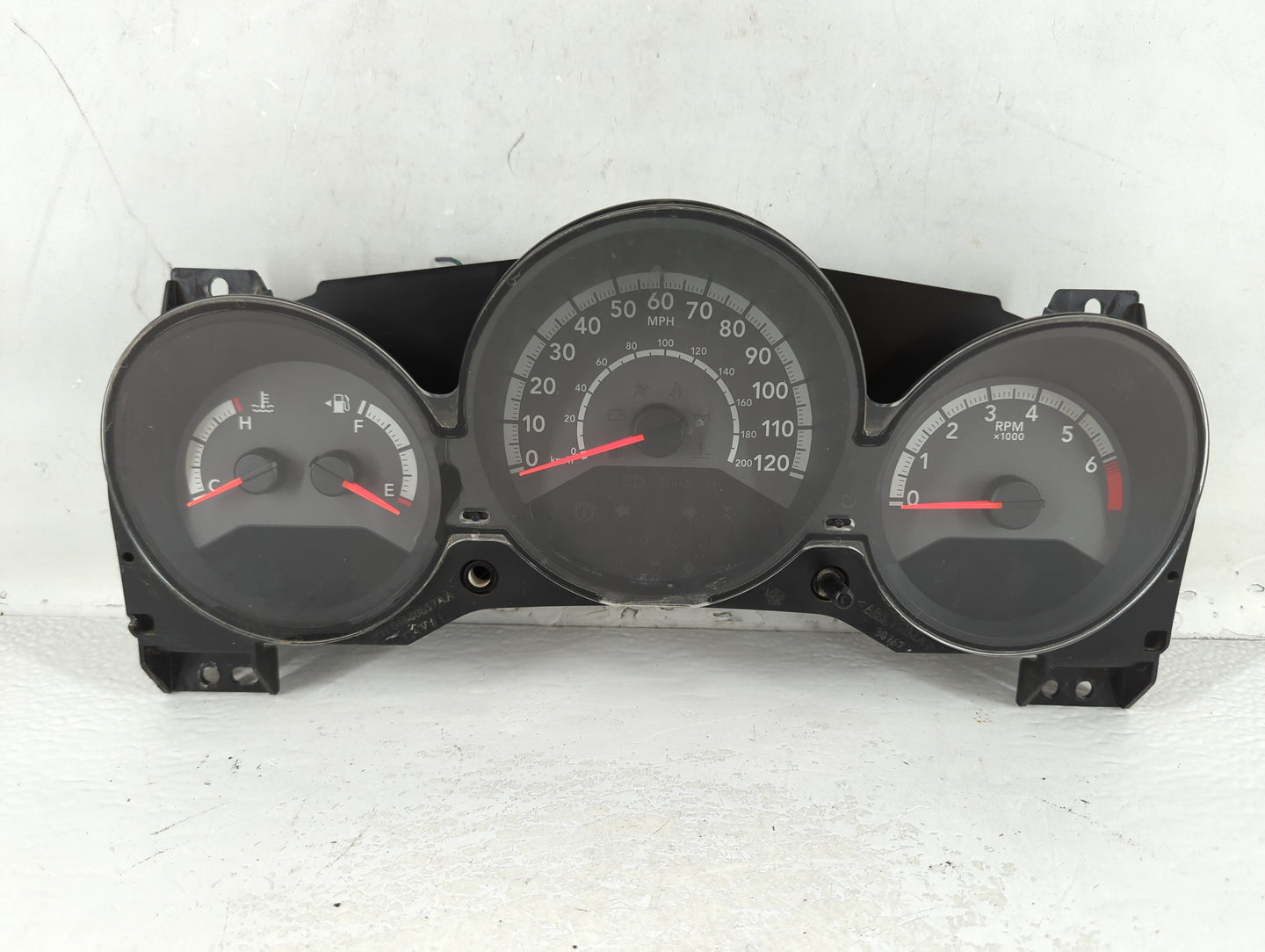 2010 Dodge Caliber Instrument Cluster Speedometer Gauges P/N:P68036303AB Fits OEM Used Auto Parts - Oemusedautoparts1.com