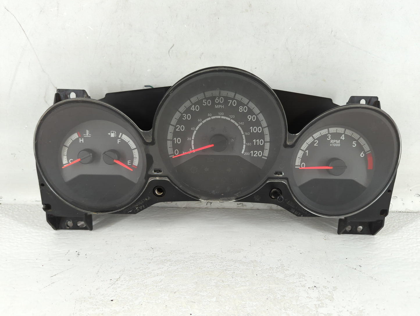 2010 Dodge Caliber Instrument Cluster Speedometer Gauges P/N:P68036303AB Fits OEM Used Auto Parts - Oemusedautoparts1.com
