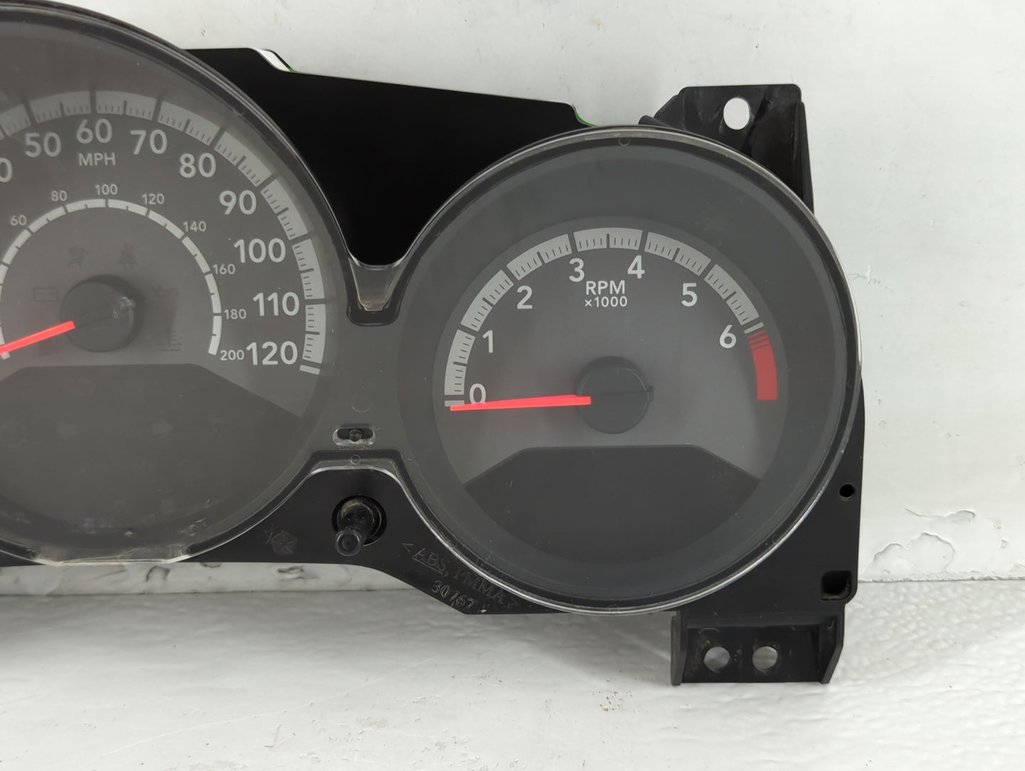2010 Dodge Caliber Instrument Cluster Speedometer Gauges P/N:P68036303AB Fits OEM Used Auto Parts - Oemusedautoparts1.com