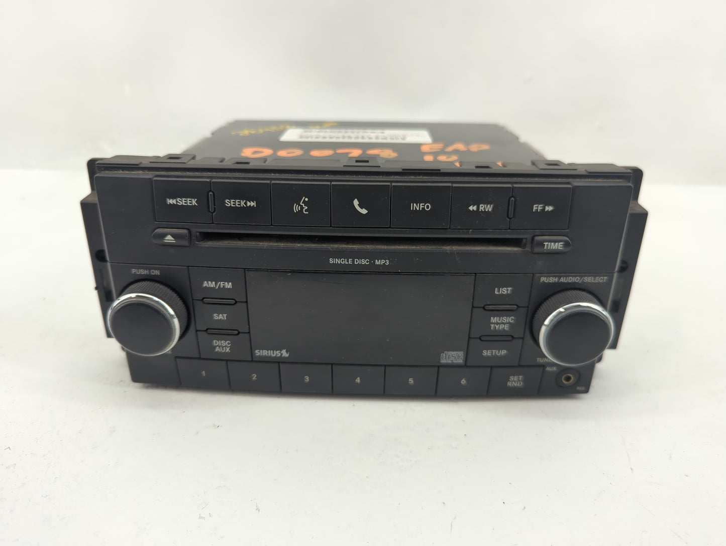 2010 Dodge Caravan Radio AM FM Cd Player Receiver Replacement P/N:05091117AC Fits Fits 2008 2009 OEM Used Auto Parts - Oemus