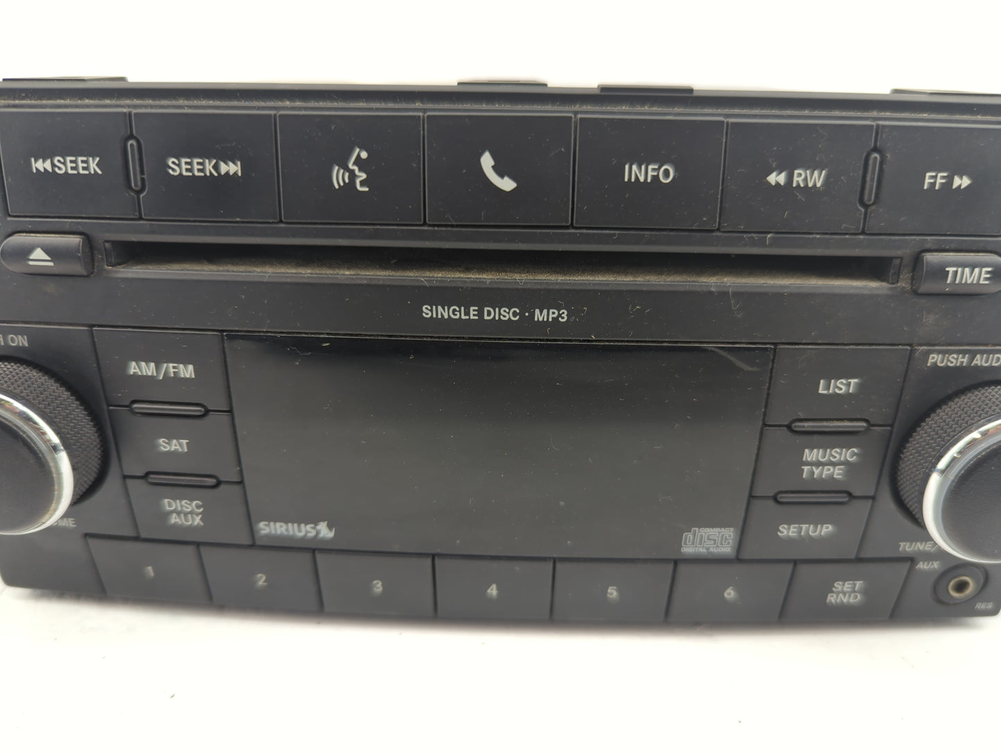 2010 Dodge Caravan Radio AM FM Cd Player Receiver Replacement P/N:05091117AC Fits Fits 2008 2009 OEM Used Auto Parts - Oemus