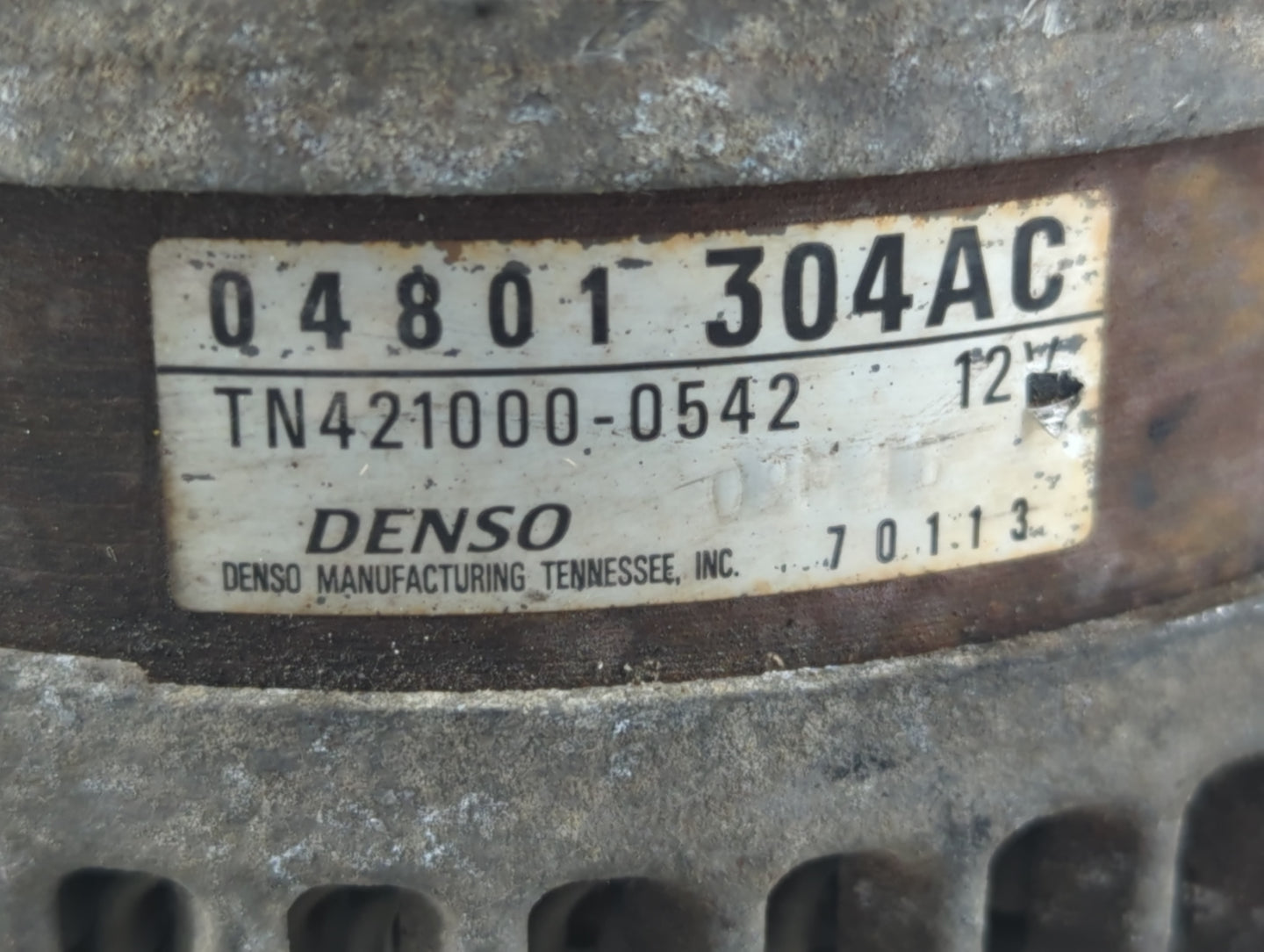 2010 Dodge Caravan Alternator Replacement Generator Charging Assembly Engine OEM P/N:TN421000-0542 Q4801 304AC Fits OEM Used