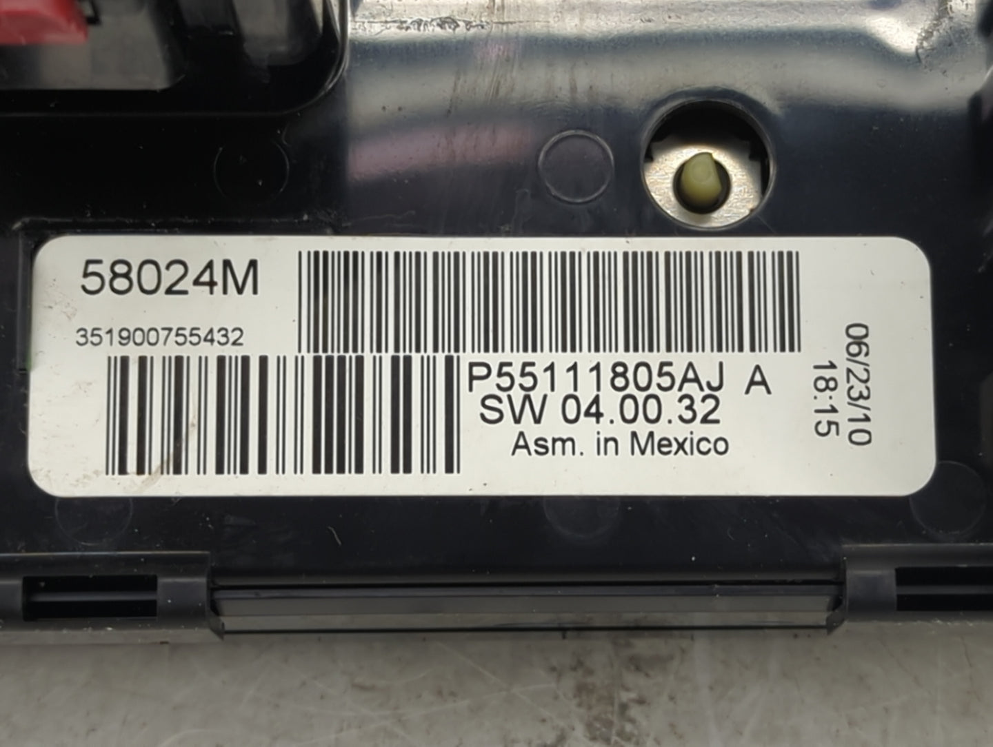 2010 Dodge Caravan Climate Control Module Temperature AC/Heater Replacement P/N:55111805AJ Fits Fits 2008 2009 OEM Used Auto