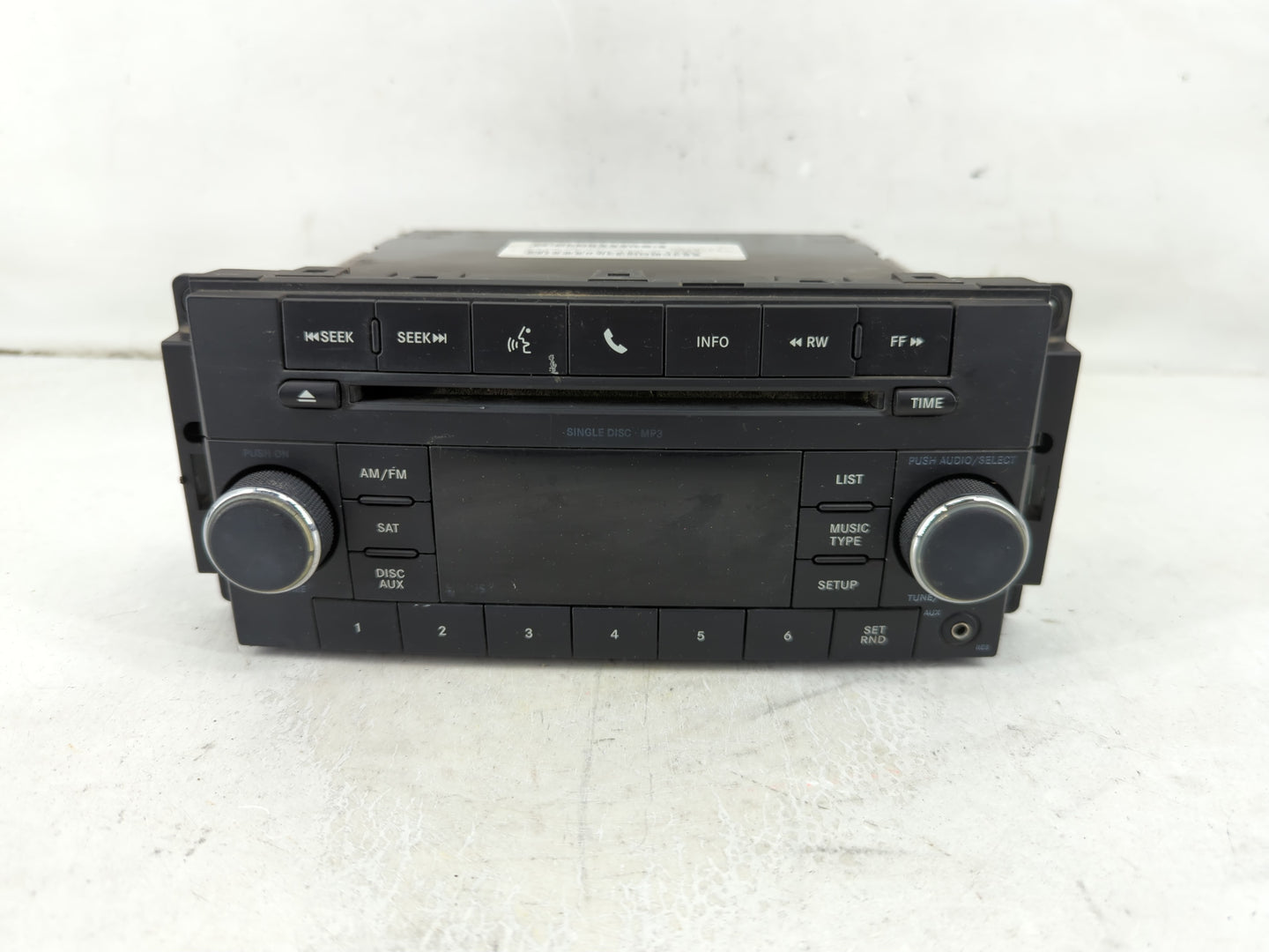 2010 Dodge Challenger Radio AM FM Cd Player Receiver Replacement P/N:P05091115AC Fits OEM Used Auto Parts - Oemusedautoparts