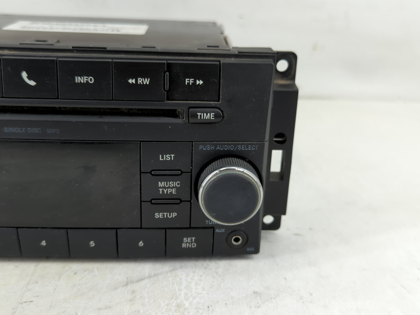2010 Dodge Challenger Radio AM FM Cd Player Receiver Replacement P/N:P05091115AC Fits OEM Used Auto Parts - Oemusedautoparts