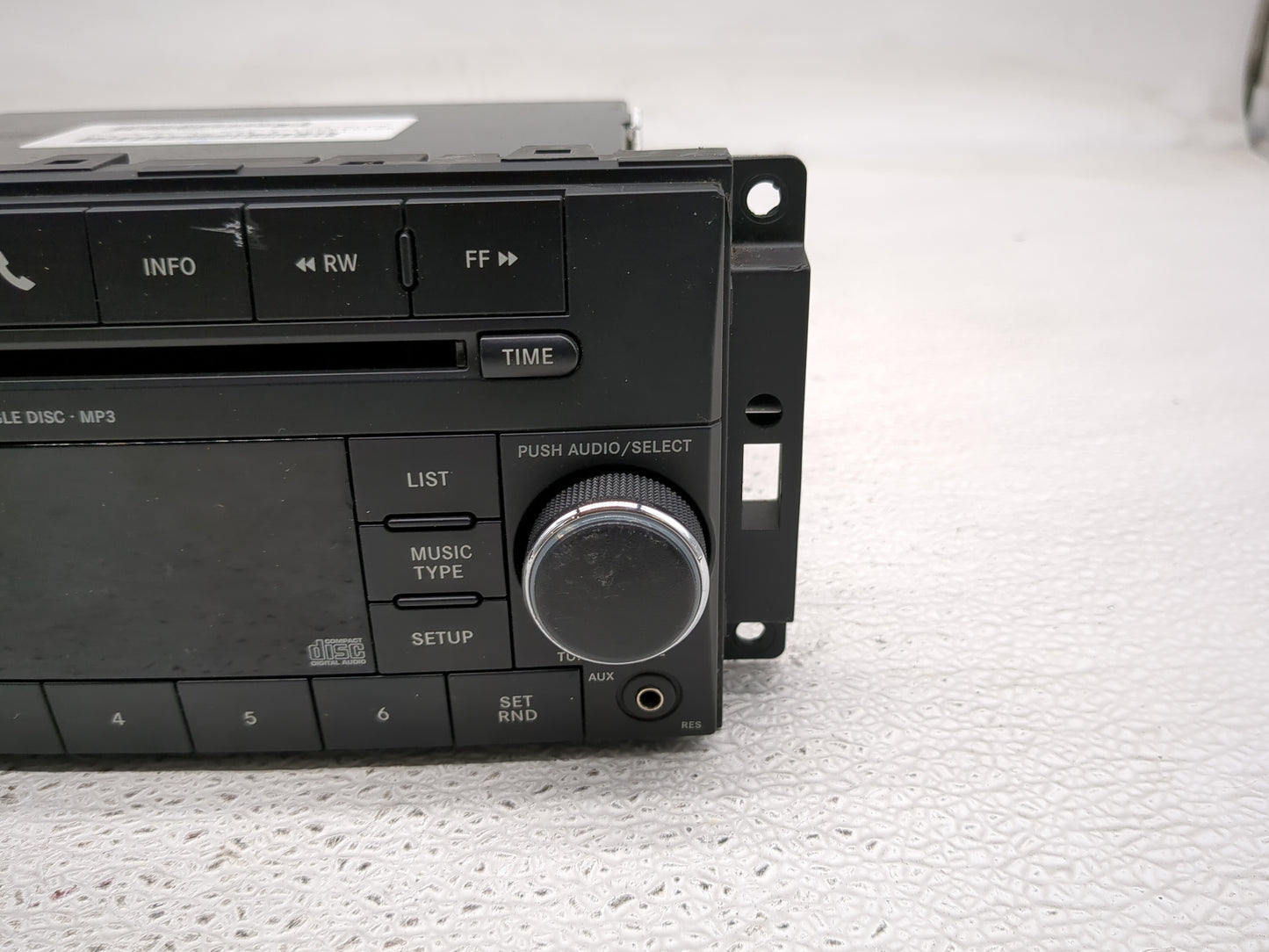 2010 Dodge Challenger Radio AM FM Cd Player Receiver Replacement P/N:05091115AC Fits OEM Used Auto Parts - Oemusedautoparts1