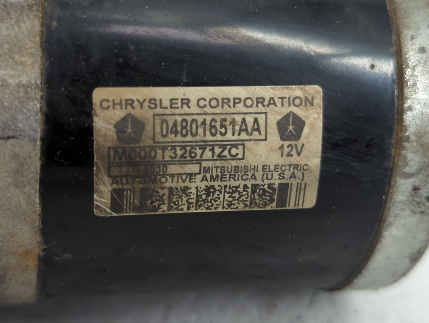 2009-2010 Dodge Challenger Car Starter Motor Solenoid OEM P/N:M000T32671ZC 04801651AA Fits Fits 2007 2008 2009 2010 OEM Used