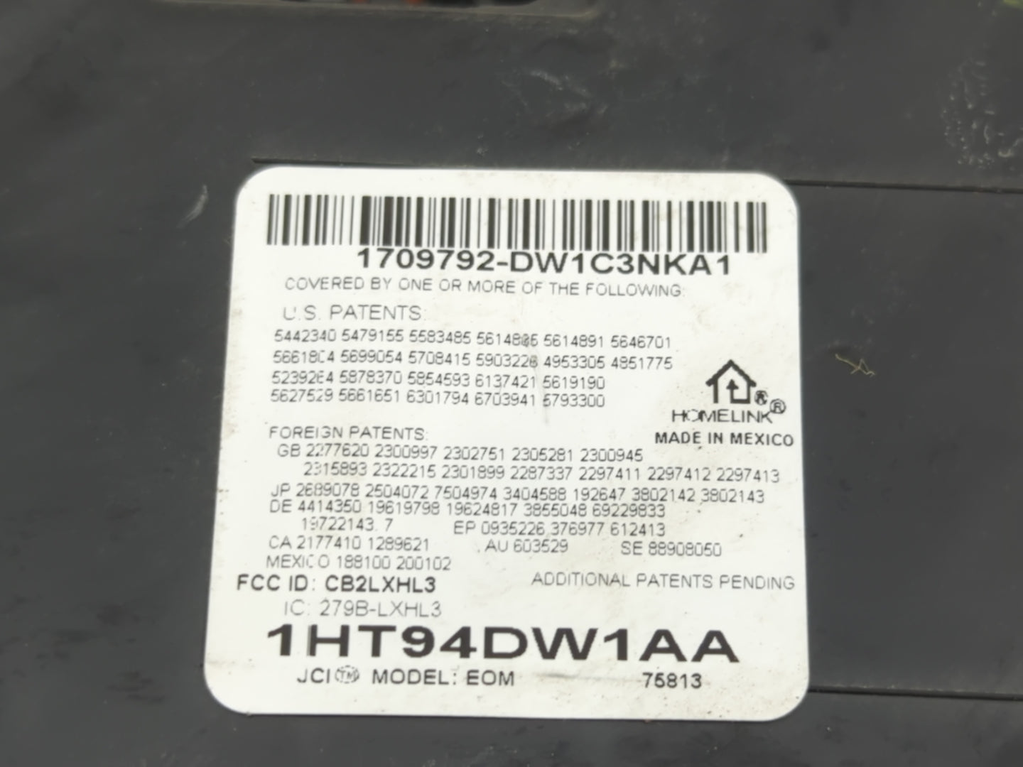 2010 Dodge Charger Overhead Roof Console - Oemusedautoparts1.com
