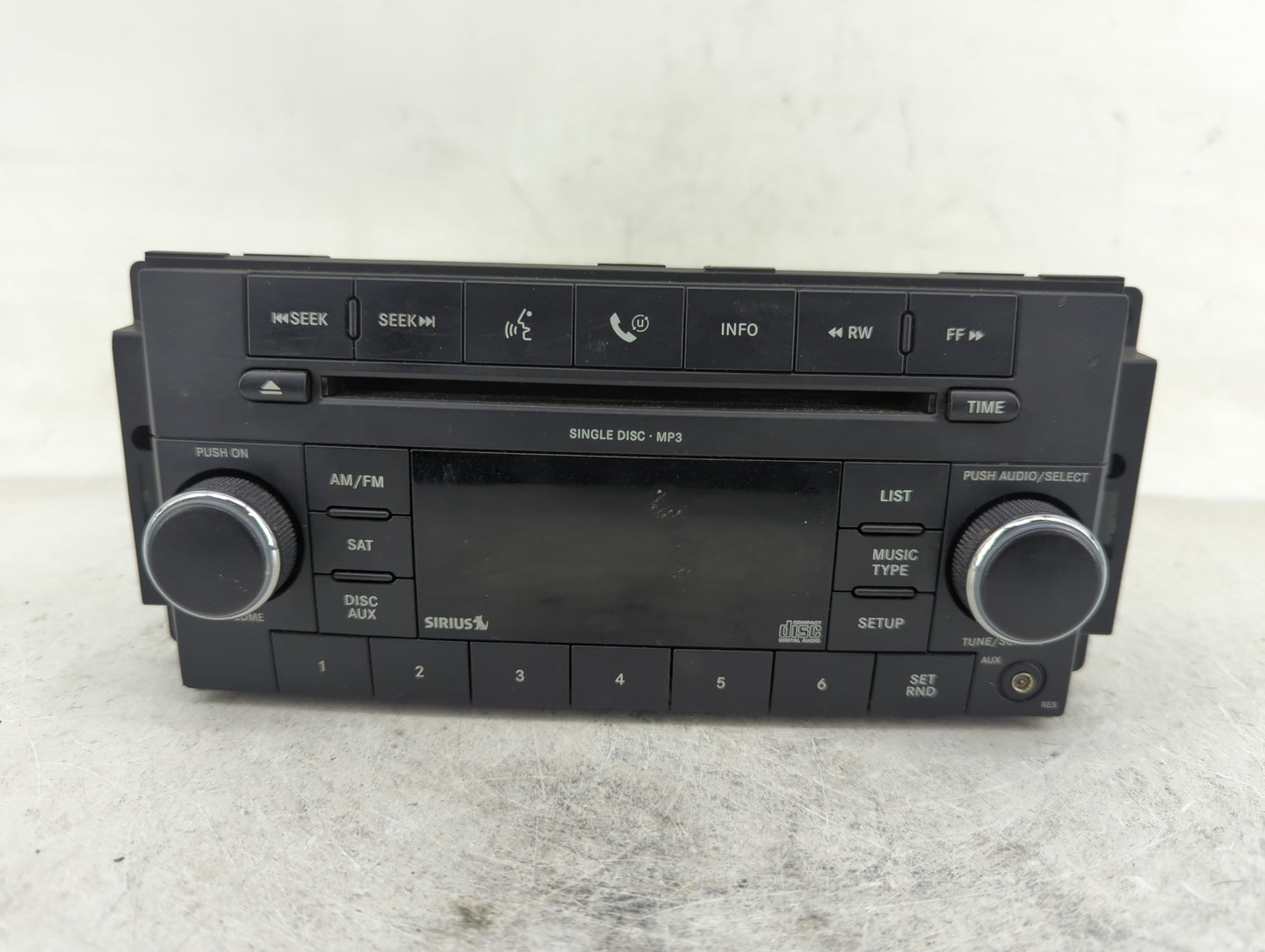 2010 Dodge Charger Radio AM FM Cd Player Receiver Replacement P/N:P05091115AC Fits Fits 2008 2009 OEM Used Auto Parts - Oemu