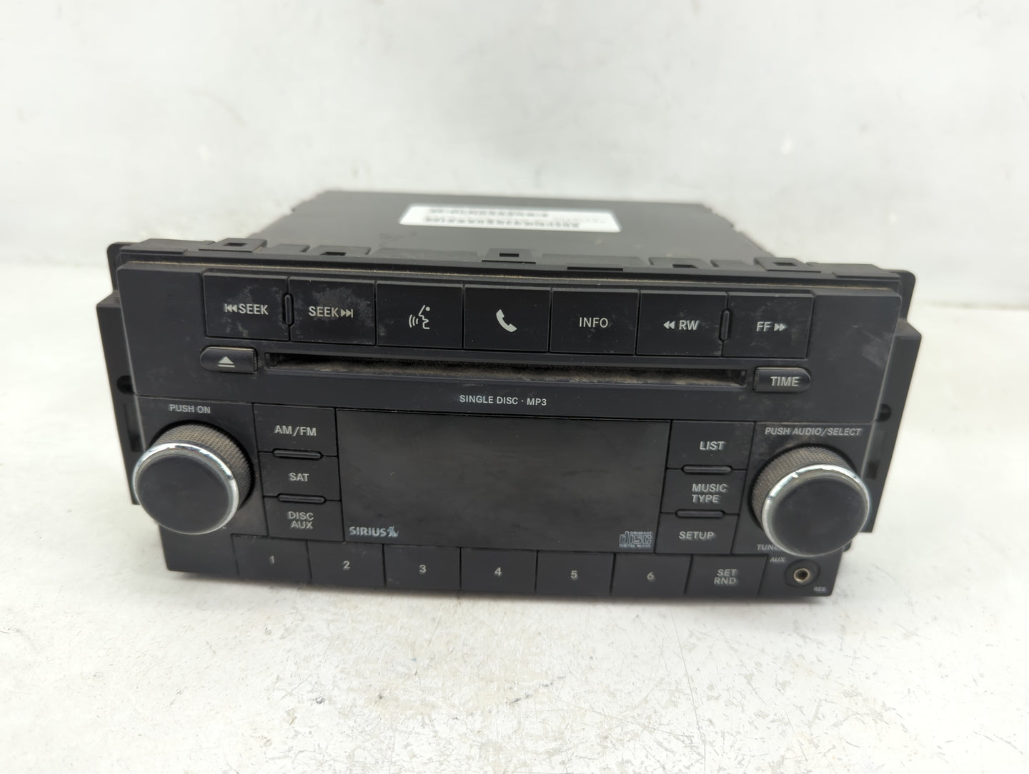 2010 Dodge Charger Radio AM FM Cd Player Receiver Replacement P/N:P05091115AC Fits Fits 2008 2009 OEM Used Auto Parts - Oemu