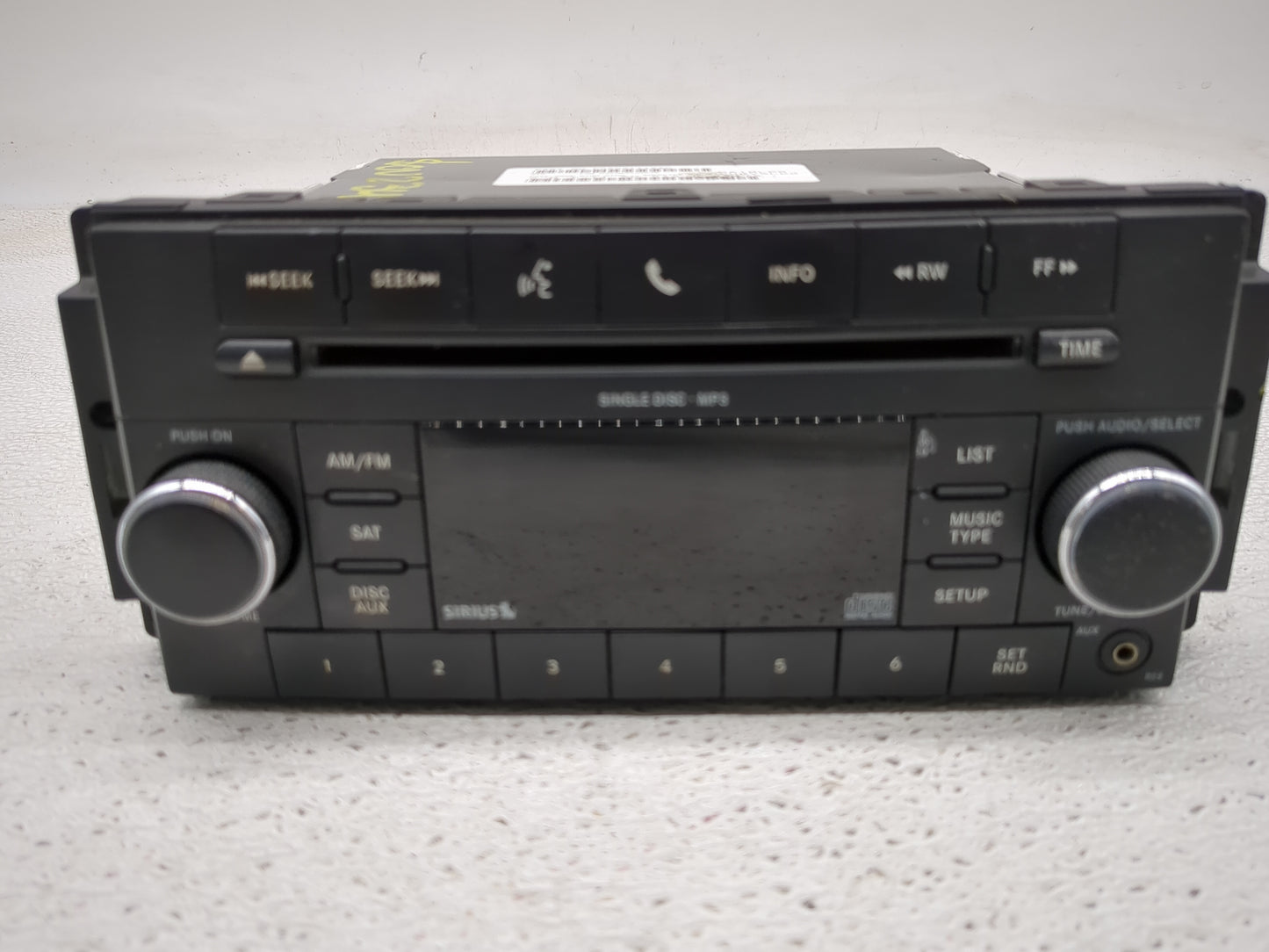 2008-2010 Dodge Charger Radio AM FM Cd Player Receiver Replacement P/N:P05091115AC Fits Fits 2008 2009 2010 OEM Used Auto Pa