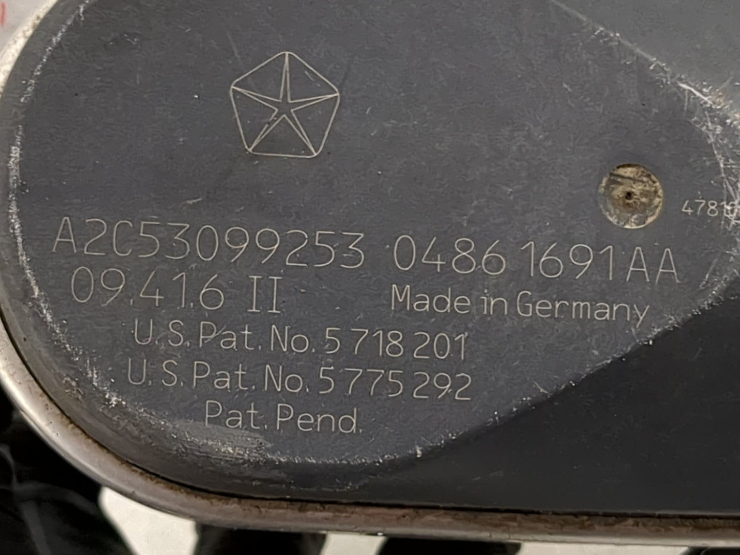 2006-2010 Dodge Charger Throttle Body P/N:A2C53099253 04861691AA Fits Fits 2006 2007 2008 2009 2010 2011 OEM Used Auto Parts