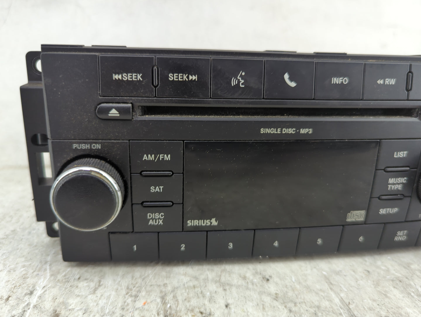 2010 Dodge Charger Radio AM FM Cd Player Receiver Replacement P/N:P05091115AC Fits OEM Used Auto Parts - Oemusedautoparts1.c