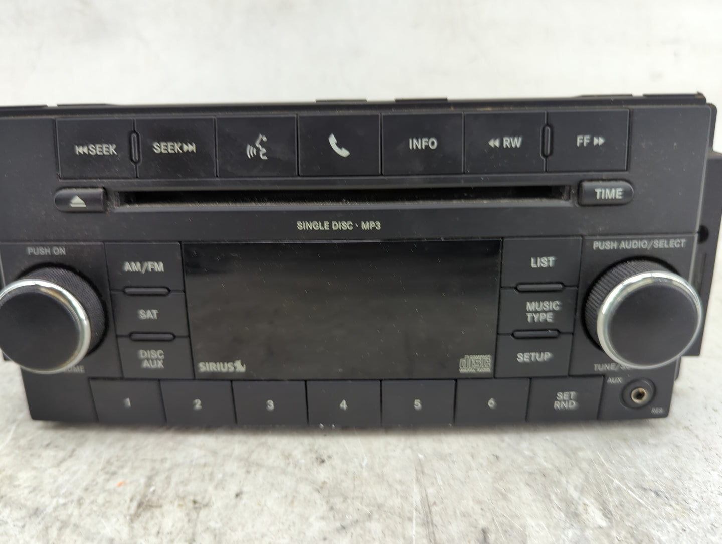 2010 Dodge Charger Radio AM FM Cd Player Receiver Replacement P/N:P05091115AC Fits OEM Used Auto Parts - Oemusedautoparts1.c