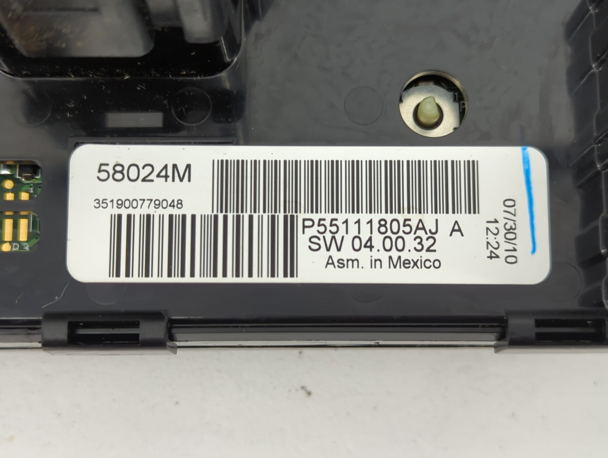 2008-2010 Dodge Grand Caravan Climate Control Module Temperature AC/Heater Replacement P/N:P55111805AJ A Fits Fits 2008 2009