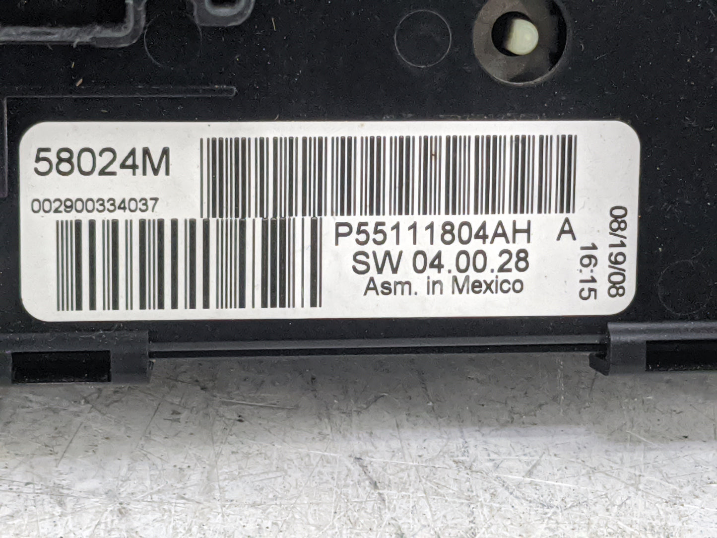 2008-2010 Dodge Grand Caravan Climate Control Module Temperature AC/Heater Replacement P/N:P55111804AH Fits Fits 2008 2009 2