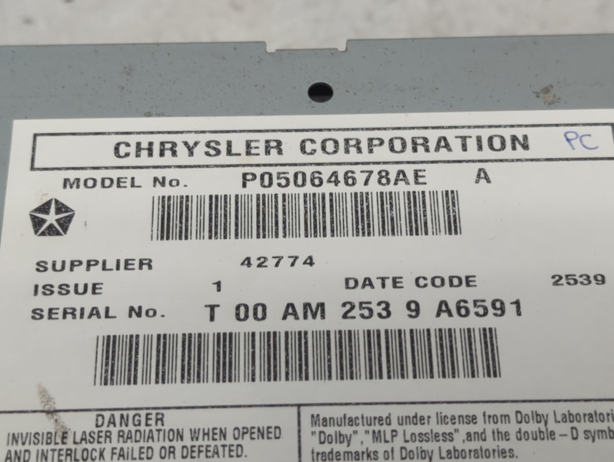 2010 Dodge Grand Caravan Information Display Screen 5013528 - Oemusedautoparts1.com