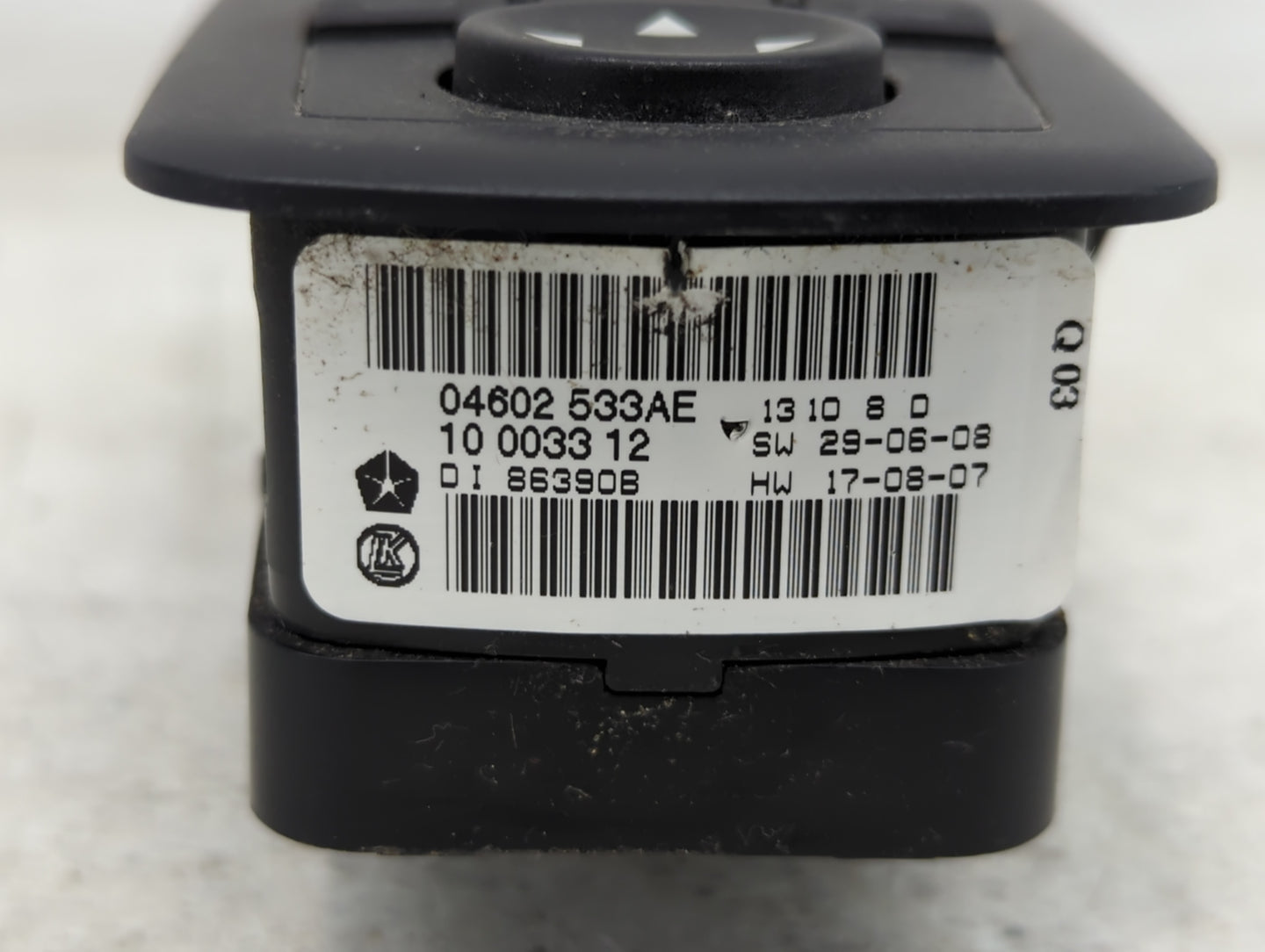 2010 Dodge Journey Master Power Window Switch Replacement Driver Side Left Fits OEM Used Auto Parts - Oemusedautoparts1.com