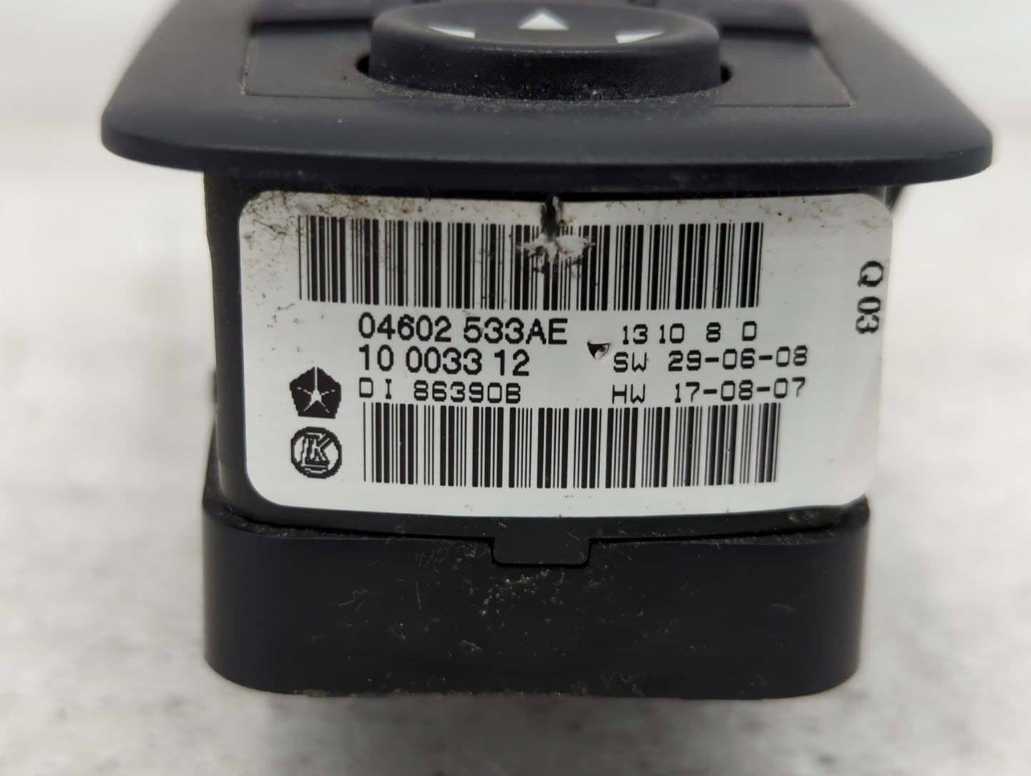 2010 Dodge Journey Master Power Window Switch Replacement Driver Side Left Fits OEM Used Auto Parts - Oemusedautoparts1.com