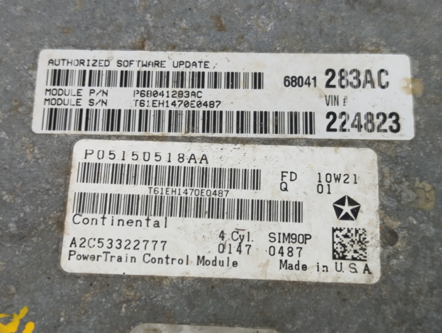 2009-2010 Dodge Journey PCM Engine Control Computer ECU ECM PCU OEM Fits Fits 2007 2008 2009 2010 OEM Used Auto Parts - Oemu