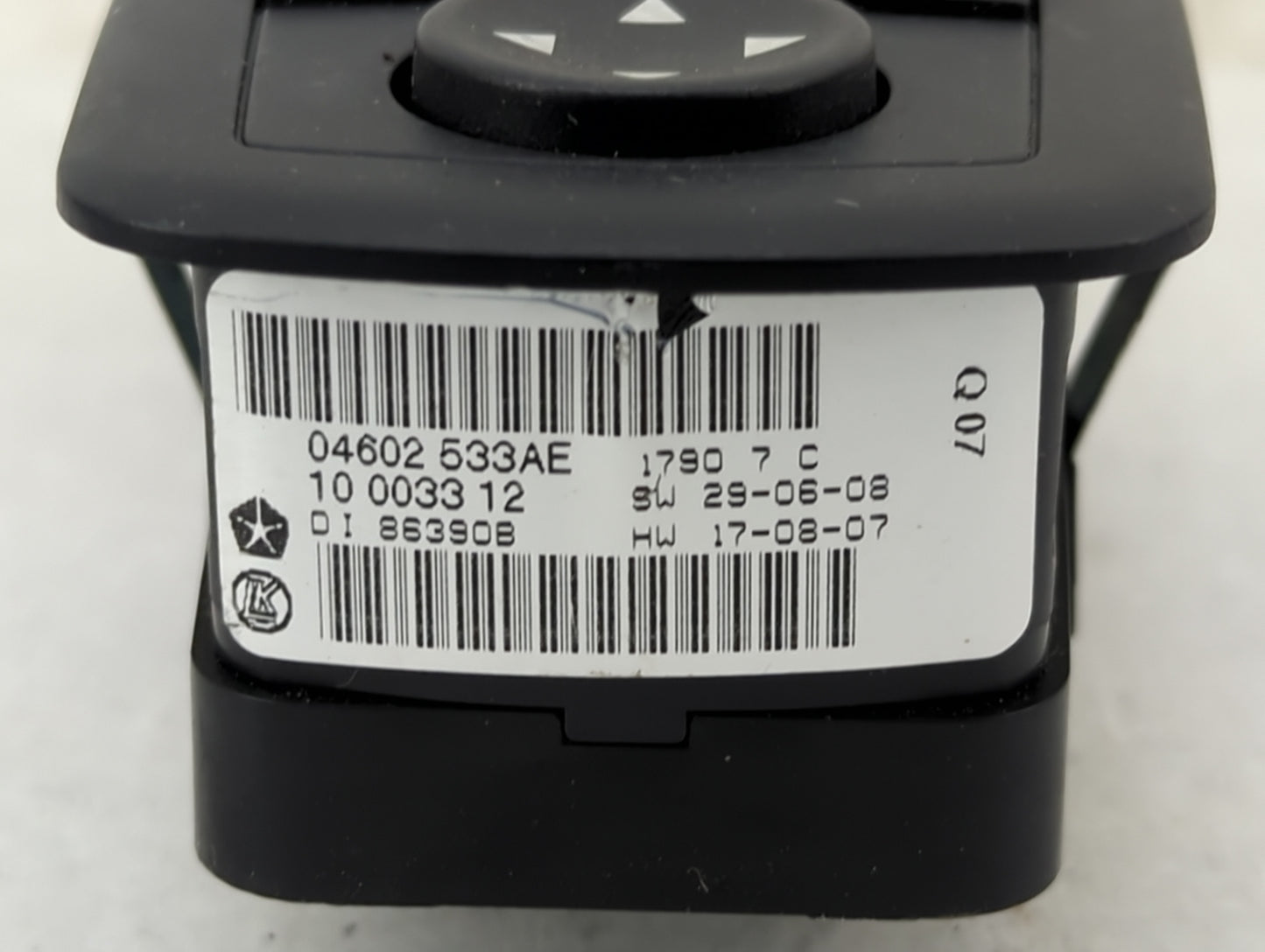 2010 Dodge Journey Master Power Window Switch Replacement Driver Side Left P/N:04602533AE 10003312, DI86390B Fits OEM Used A