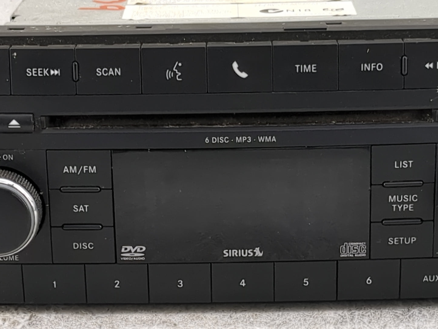 2009-2010 Dodge Journey Radio AM FM Cd Player Receiver Replacement P/N:05064948AC TT1AA2450U9309 Fits Fits 2008 2009 2010 OE