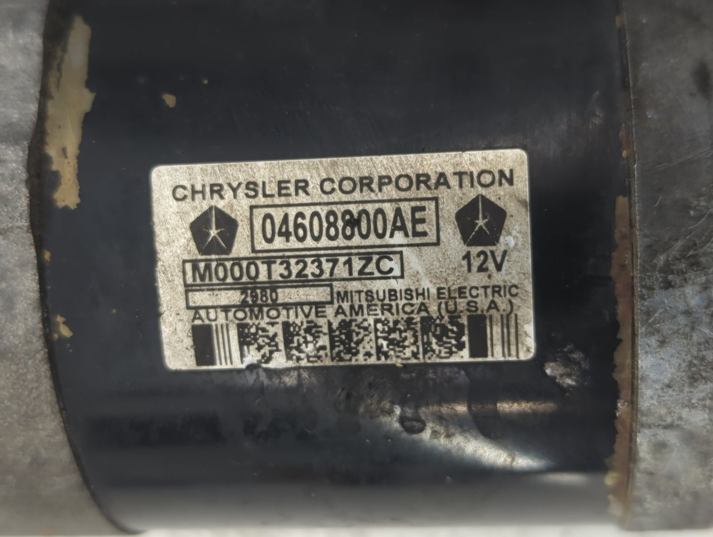 2009-2010 Dodge Journey Car Starter Motor Solenoid OEM P/N:04608800AE Fits Fits 2007 2008 2009 2010 OEM Used Auto Parts - Oe