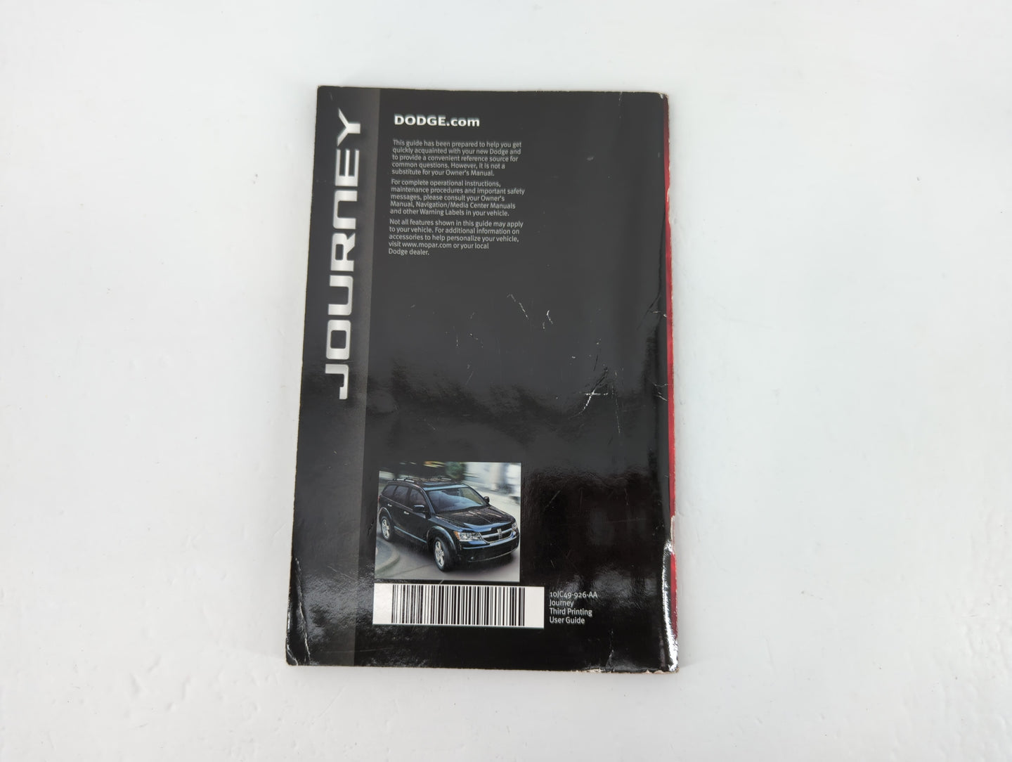 2010 Dodge Journey Owners Manual Book Guide P/N:10JC49-926-AA OEM Used Auto Parts - Oemusedautoparts1.com