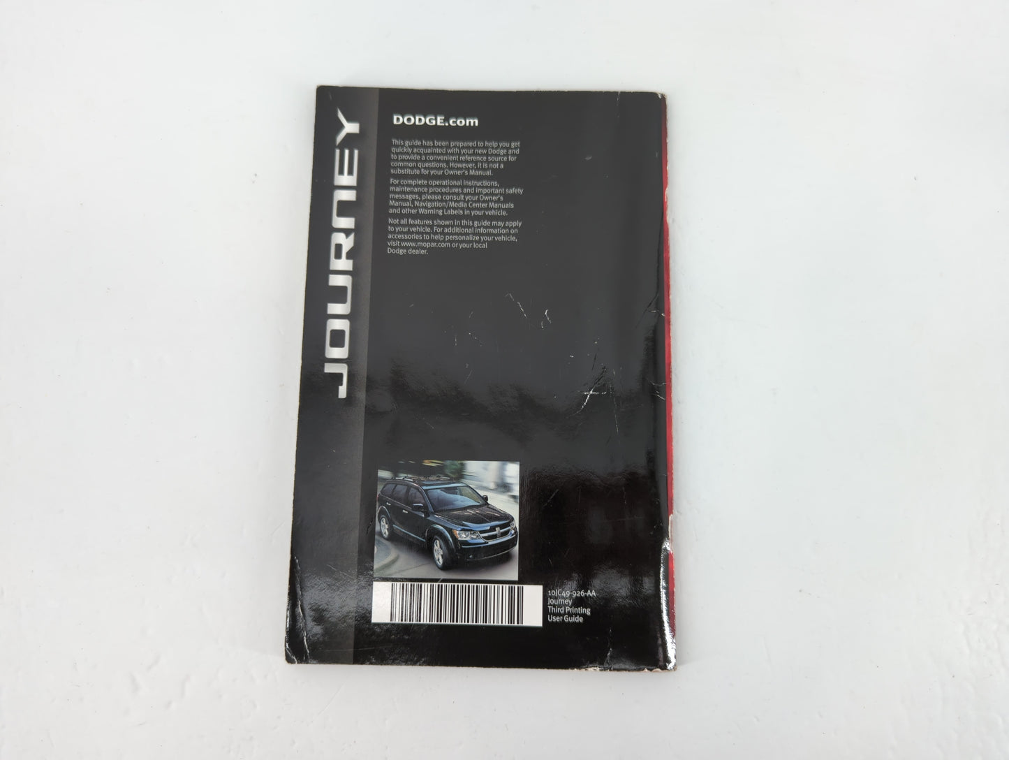 2010 Dodge Journey Owners Manual Book Guide P/N:10JC49-926-AA OEM Used Auto Parts - Oemusedautoparts1.com