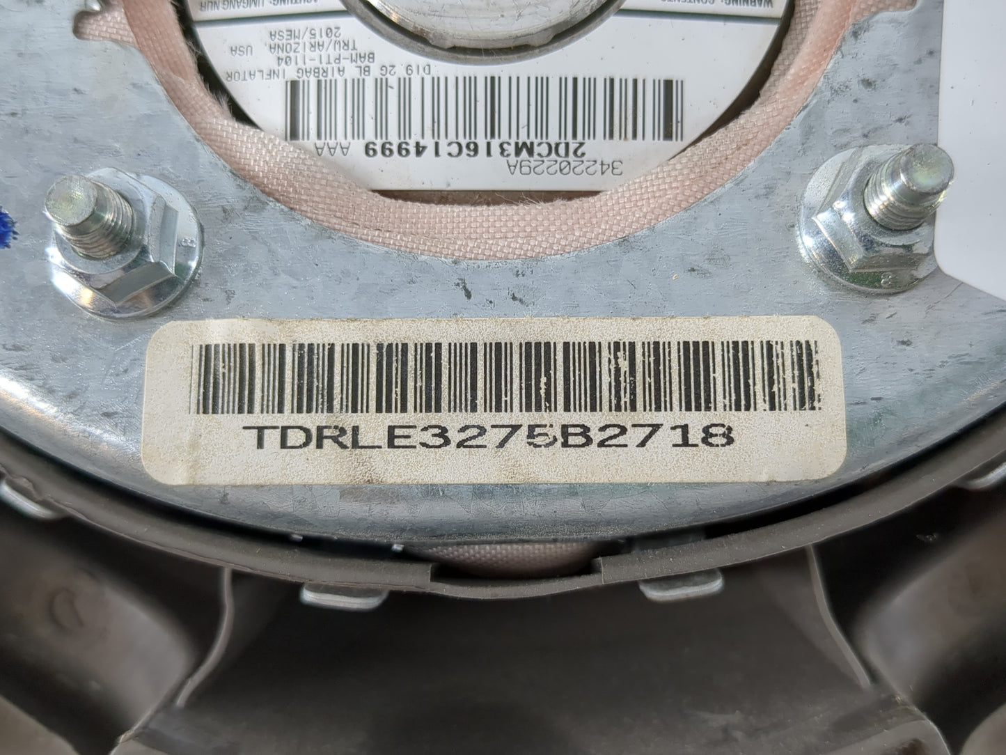 2010 Dodge Ram 1500 Air Bag Driver Left Steering Wheel Mounted Fits Fits 2011 OEM Used Auto Parts - Oemusedautoparts1.com