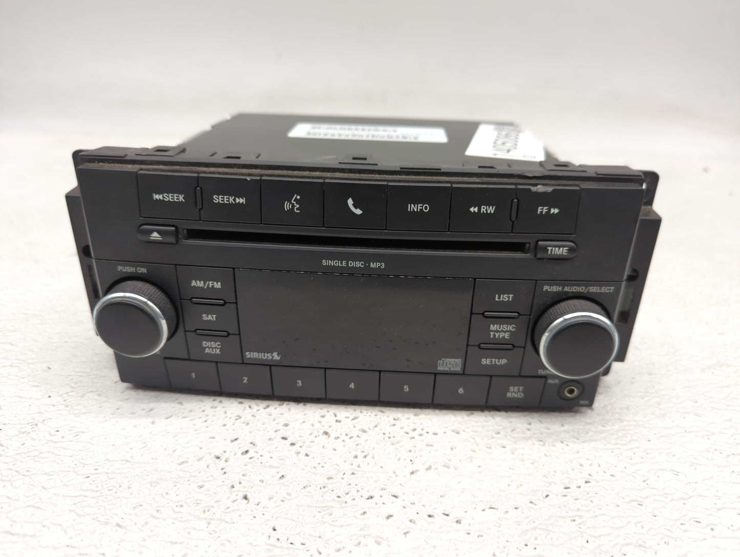 2009-2010 Dodge Ram 1500 Radio AM FM Cd Player Receiver Replacement P/N:05091117AC Fits Fits 2008 2009 2010 2011 OEM Used Au