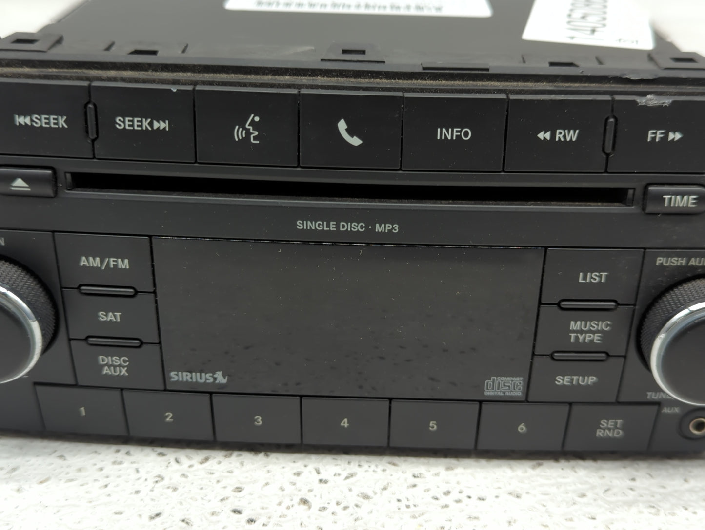2009-2010 Dodge Ram 1500 Radio AM FM Cd Player Receiver Replacement P/N:05091117AC Fits Fits 2008 2009 2010 2011 OEM Used Au