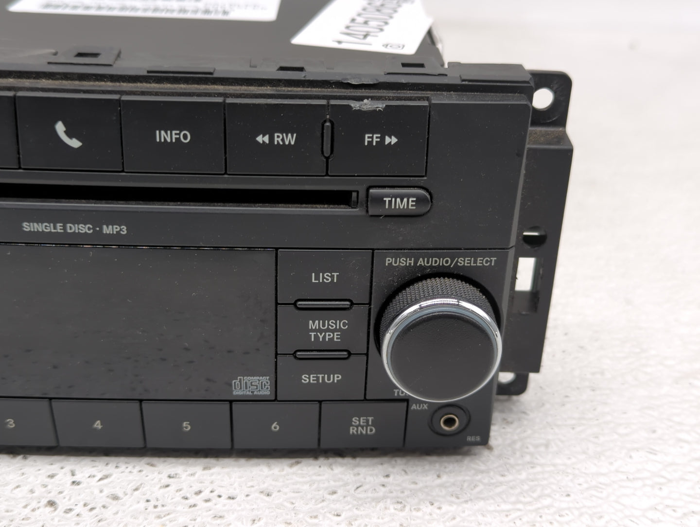 2009-2010 Dodge Ram 1500 Radio AM FM Cd Player Receiver Replacement P/N:05091117AC Fits Fits 2008 2009 2010 2011 OEM Used Au