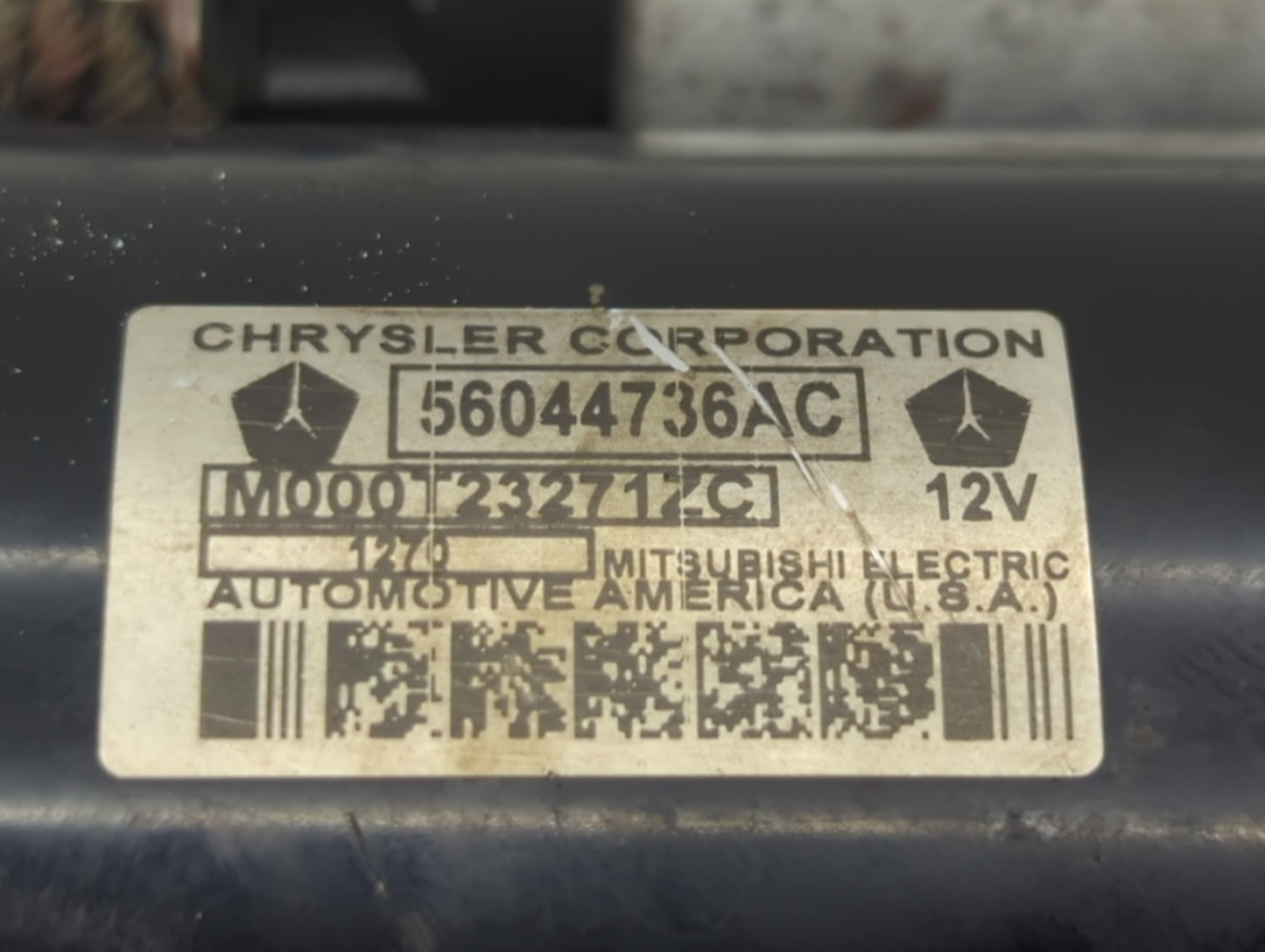 2010 Dodge Ram 1500 Car Starter Motor Solenoid OEM P/N:56044736AC Fits OEM Used Auto Parts - Oemusedautoparts1.com