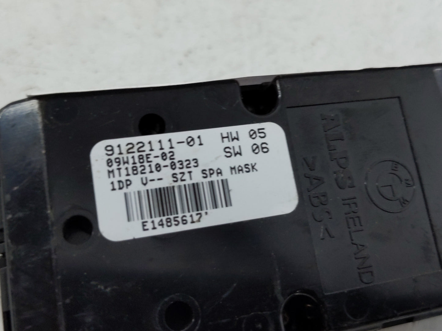 2010 Fob Case Bmw Master Power Window Switch Replacement Driver Side Left P/N:9122111-01 MT51410-0206 Fits OEM Used Auto Par