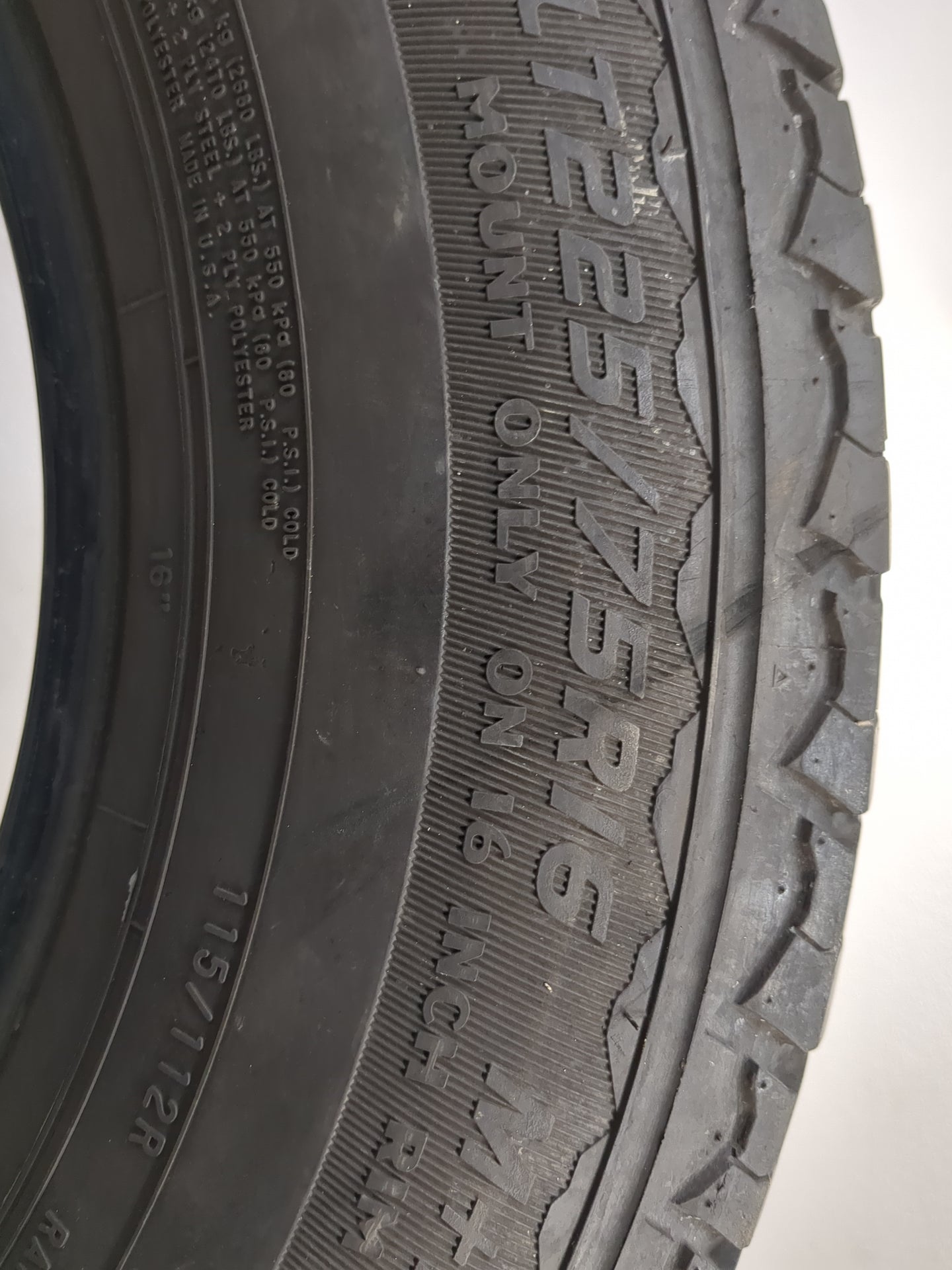 Used Tire LT225/75R16 MASTERCRAFT COURSER LTR 115R - Tread Depth 7/32 - Oemusedautoparts1.com