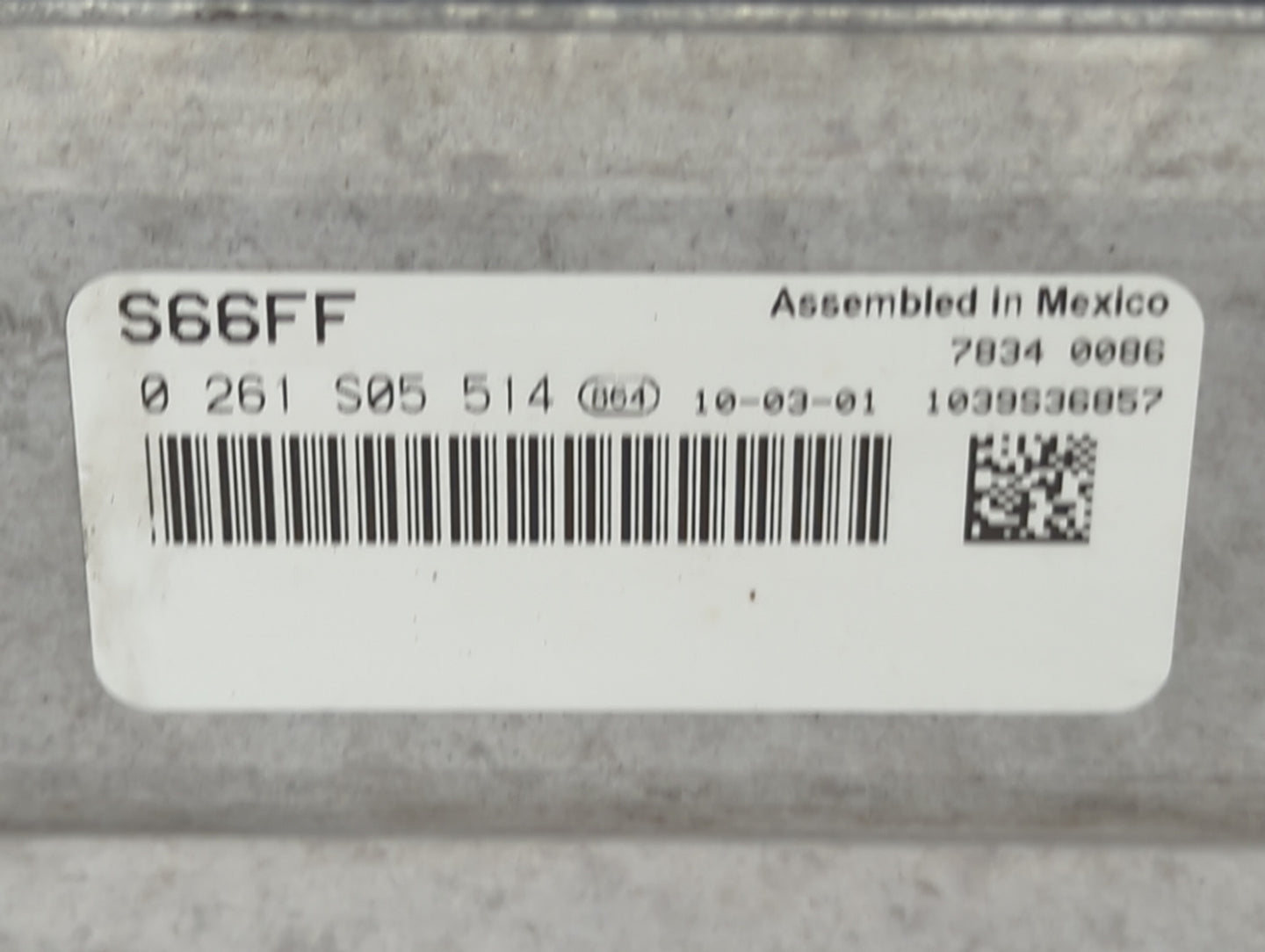 2010 Ford E350sd PCM Engine Control Computer ECU ECM PCU OEM P/N:S66FF 0261S05514, AC2A-12A650-CC Fits OEM Used Auto Parts -