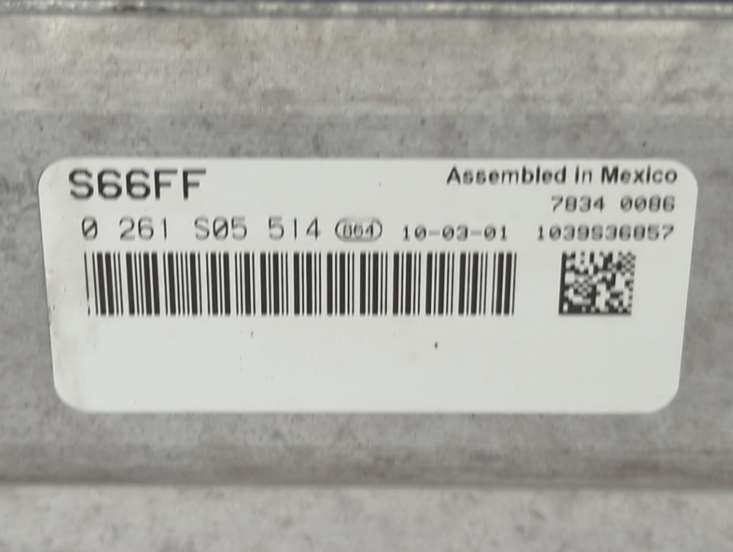 2010 Ford E350sd PCM Engine Control Computer ECU ECM PCU OEM P/N:S66FF 0261S05514, AC2A-12A650-CC Fits OEM Used Auto Parts -