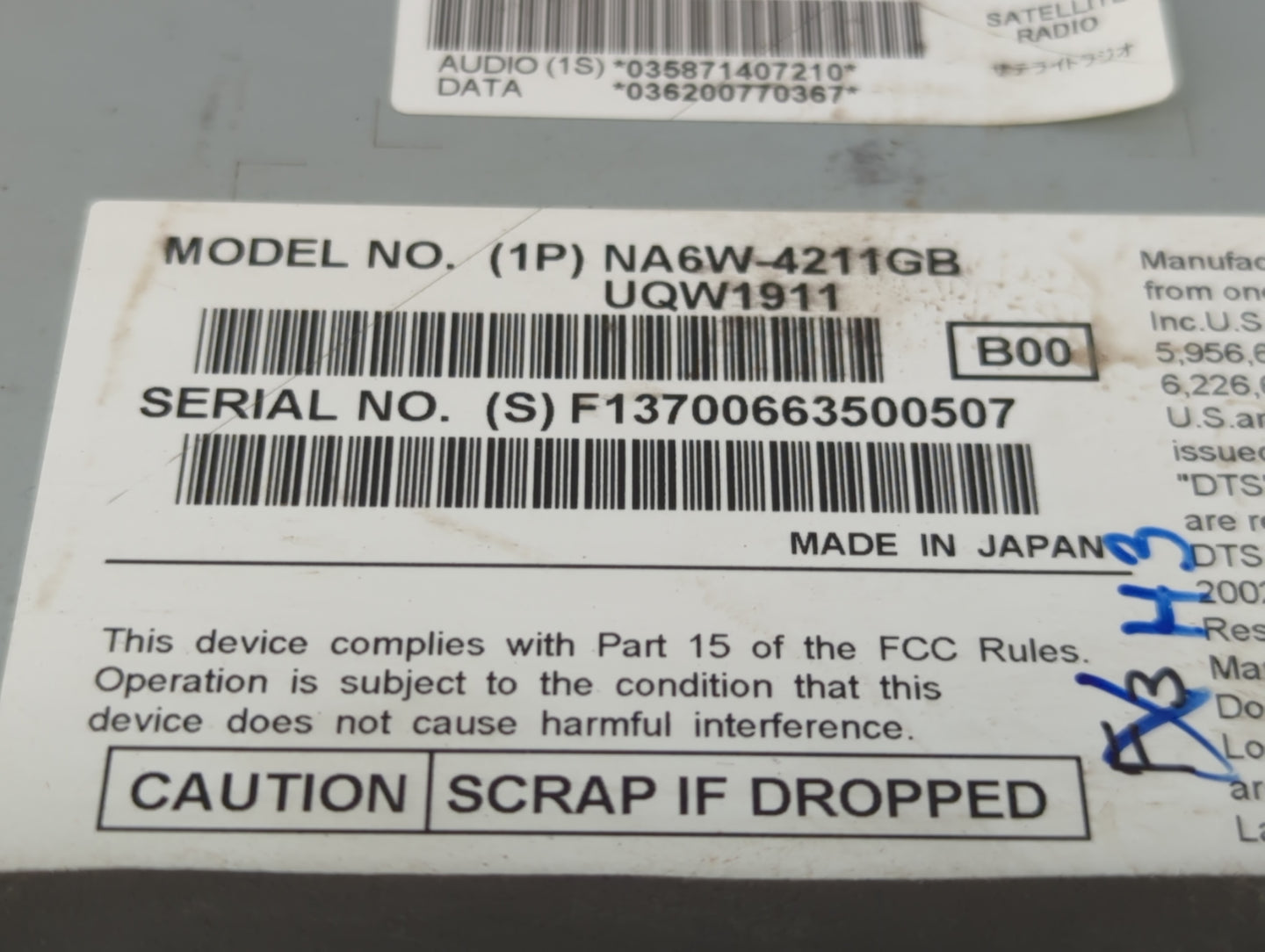 2010 Ford Edge Radio AM FM Cd Player Receiver Replacement P/N:UQW1911 NA6W-4211GB Fits Fits 2009 OEM Used Auto Parts - Oemus