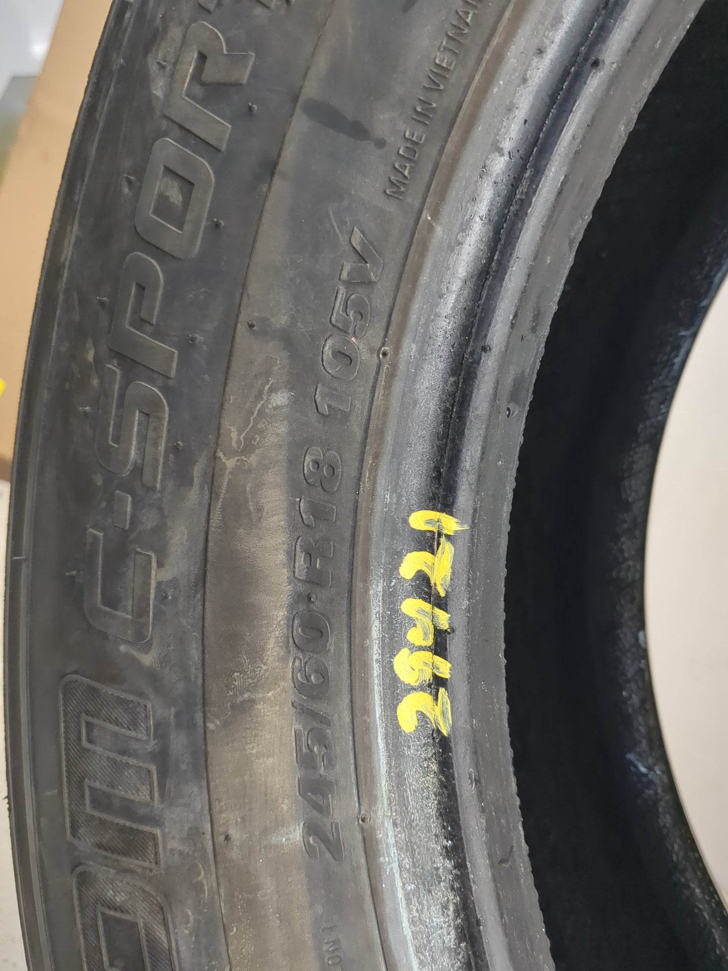 Used Tire 245/60R18 PHANTOM C-SPORT 105V - Tread Depth 11.5/32 - Oemusedautoparts1.com